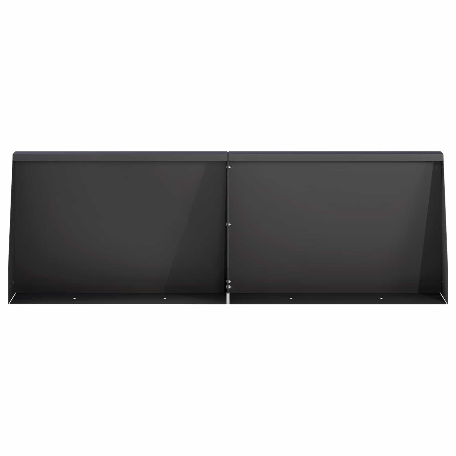 Stützmauer 4 Stk. 60 x 12 x 30 cm Stahl Schwarz