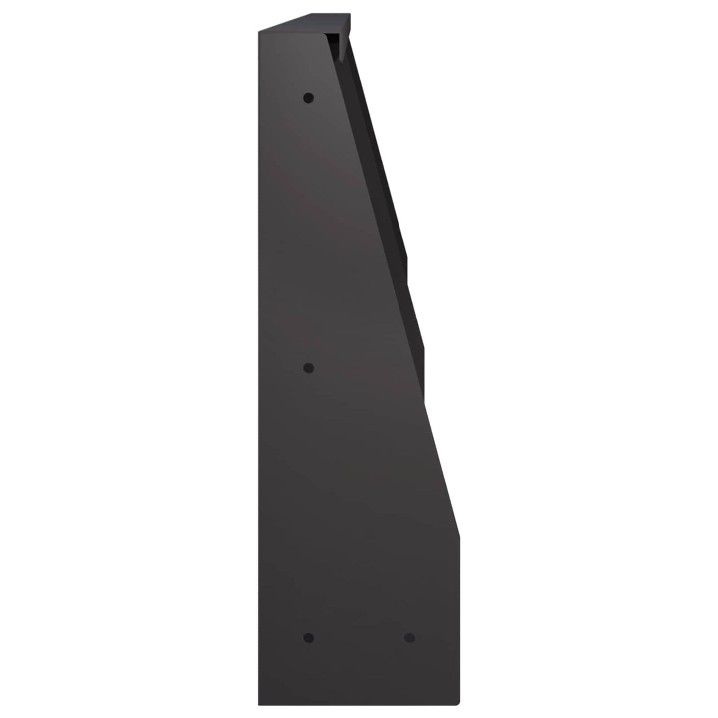 Stützmauer 4 Stk. 60 x 12 x 30 cm Stahl Schwarz