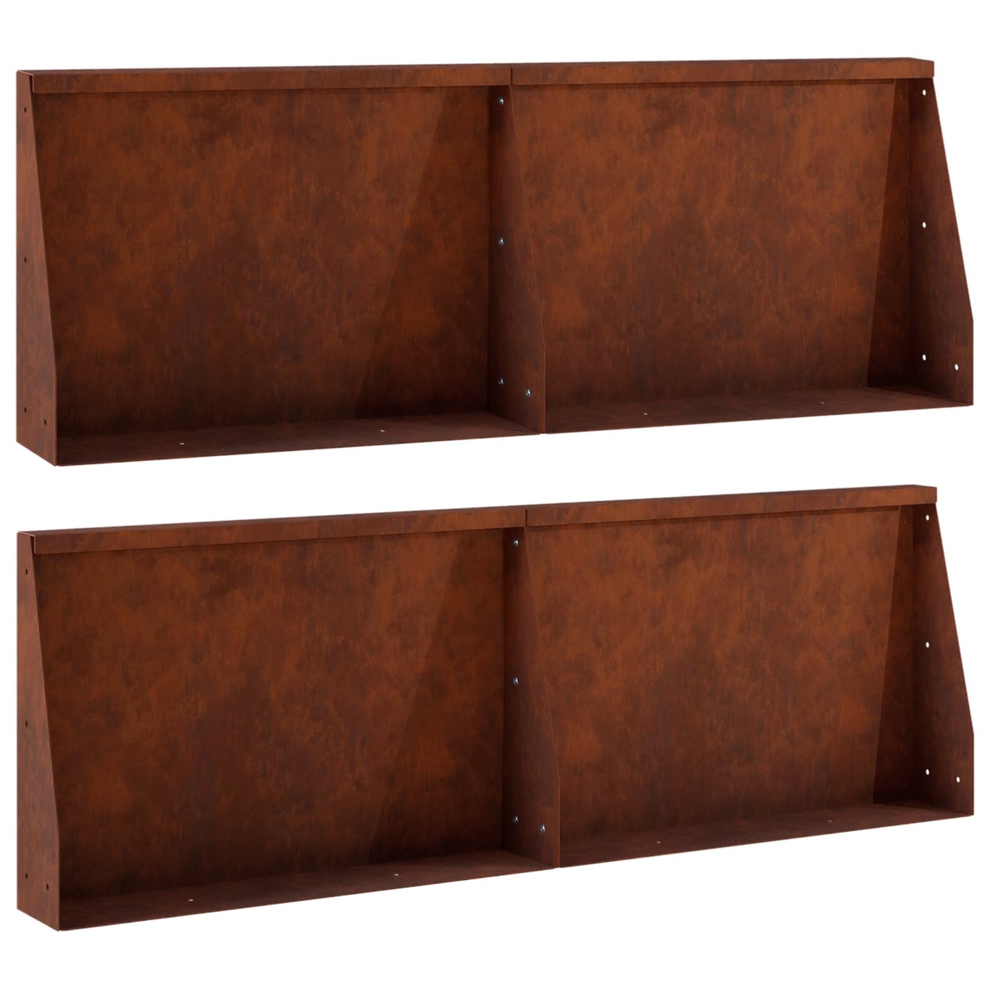 Stützmauer 4 Stk. 60 x 12 x 40 cm Wetterfeststahl Rostoptik