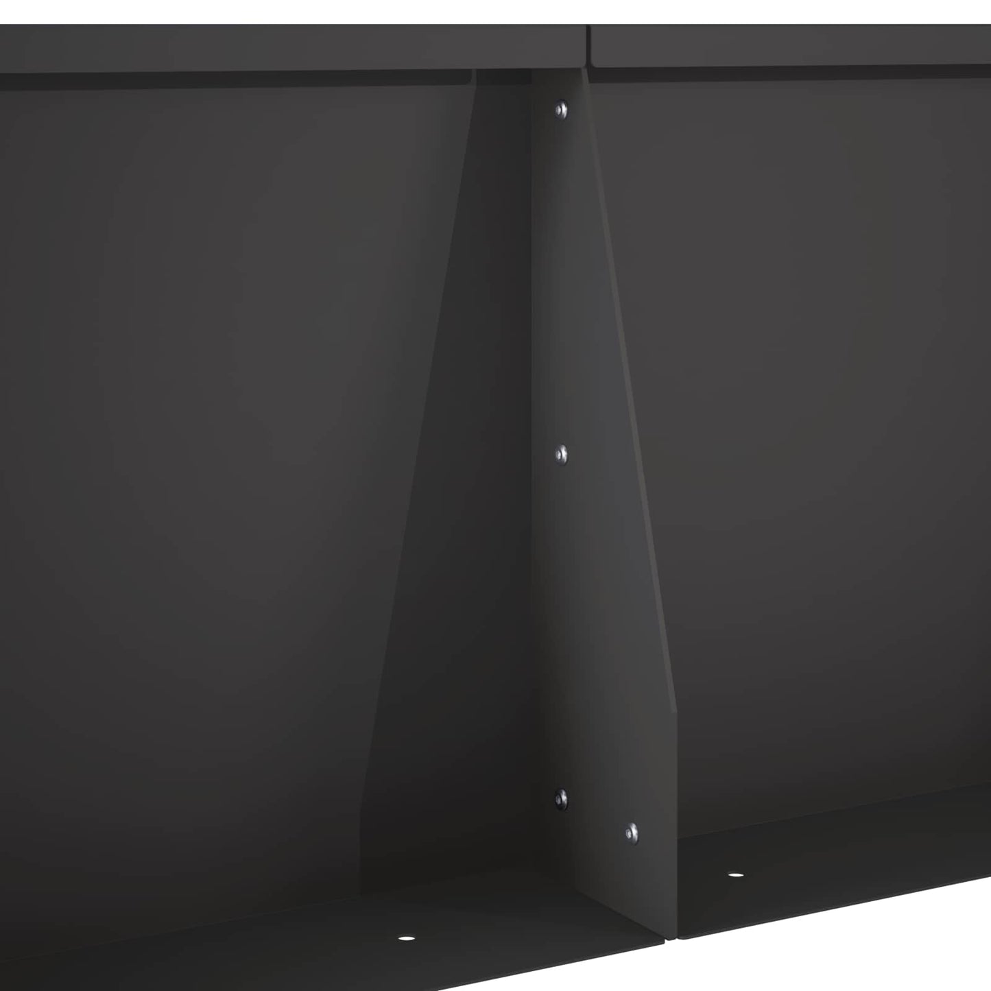 Stützmauer 4 Stk. 60 x 12 x 50 cm Stahl Schwarz