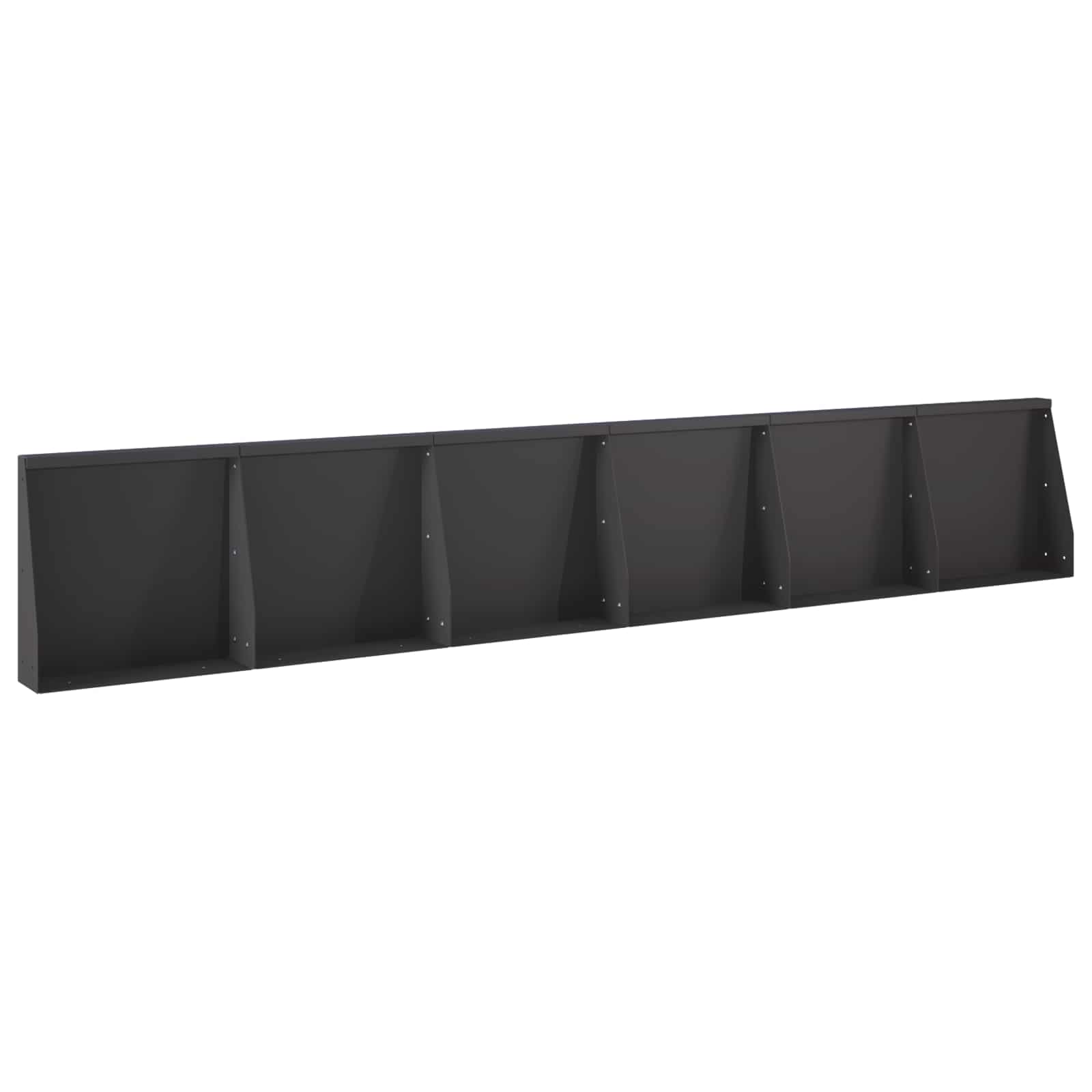 Stützmauer 6 Stk. 40 x 12 x 30 cm Stahl Schwarz