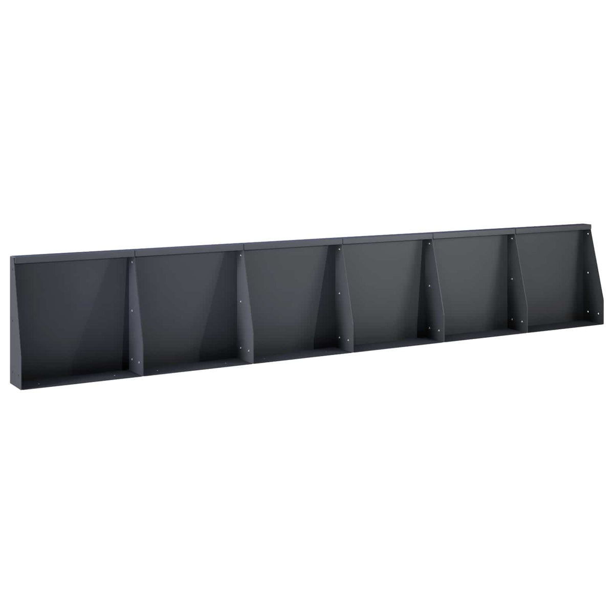 Stützmauer 6 Stk. 40 x 12 x 40 cm Stahl Anthrazit