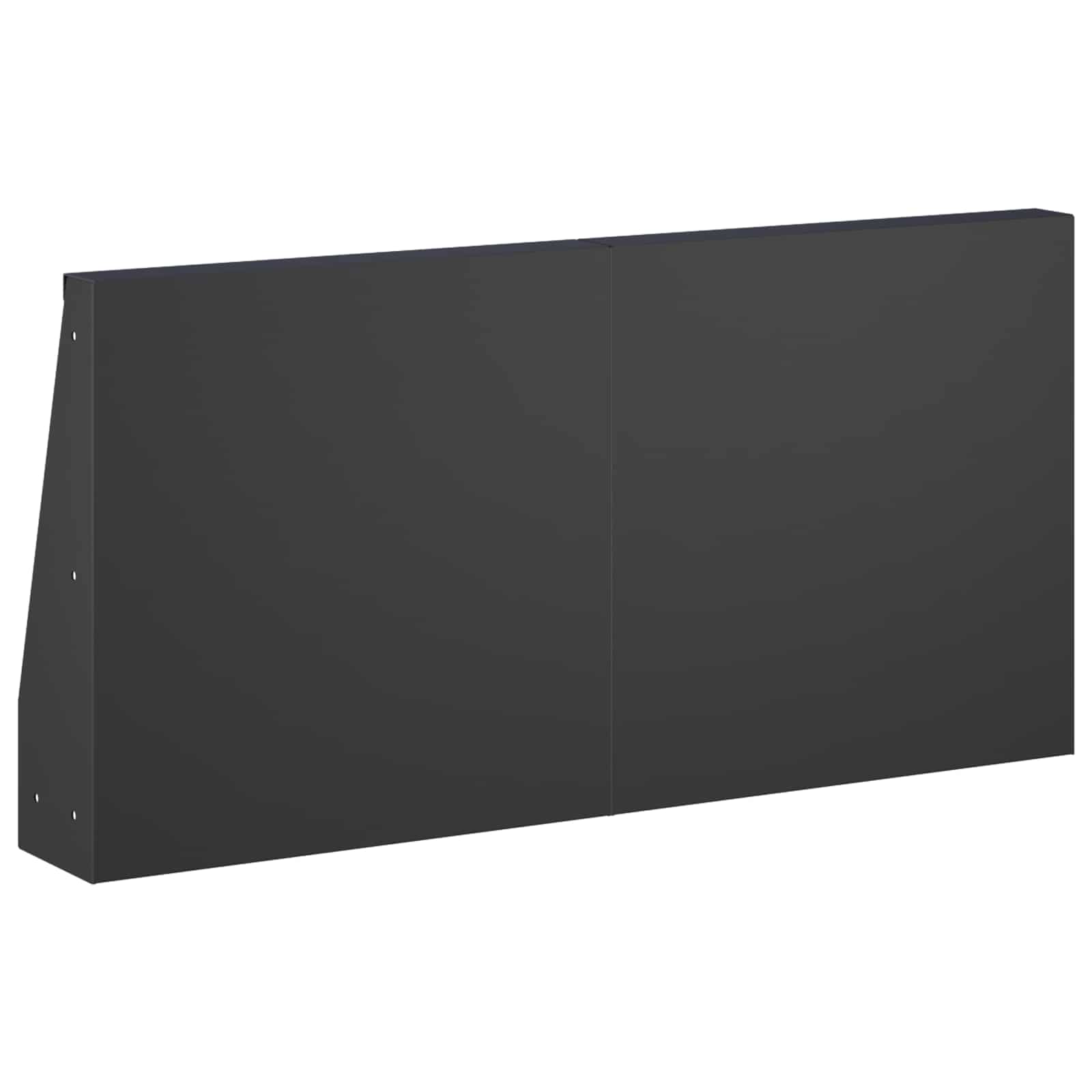 Stützmauer 6 Stk. 40 x 12 x 50 cm Stahl Schwarz