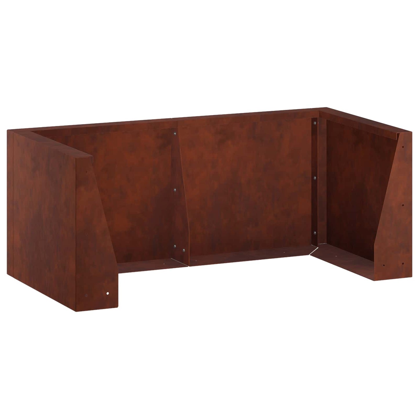 Stützmauer 4 Stk. 100 x 100 x 50 cm Wetterfeststahl Rostoptik
