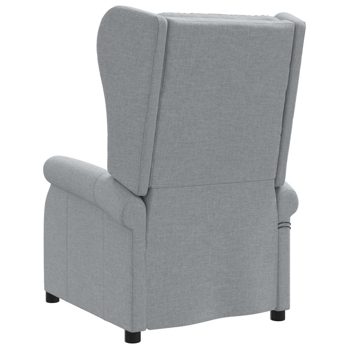 Wing Back elektrischer Massagesessel Hellgrau Stoff