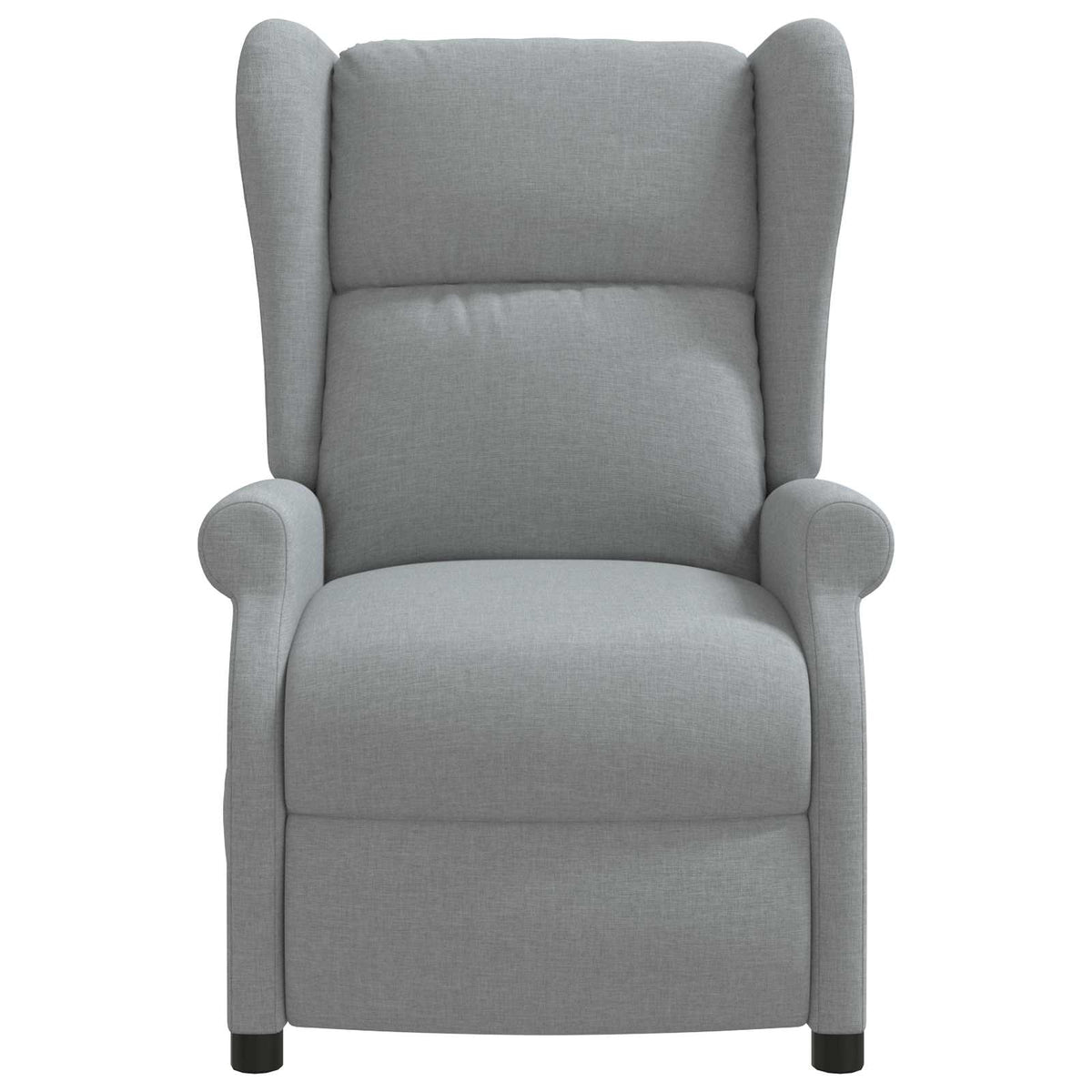 Wing Back elektrischer Massagesessel Hellgrau Stoff