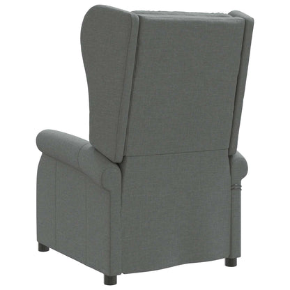Wing Back elektrischer Massagesessel Dunkelgrau Stoff