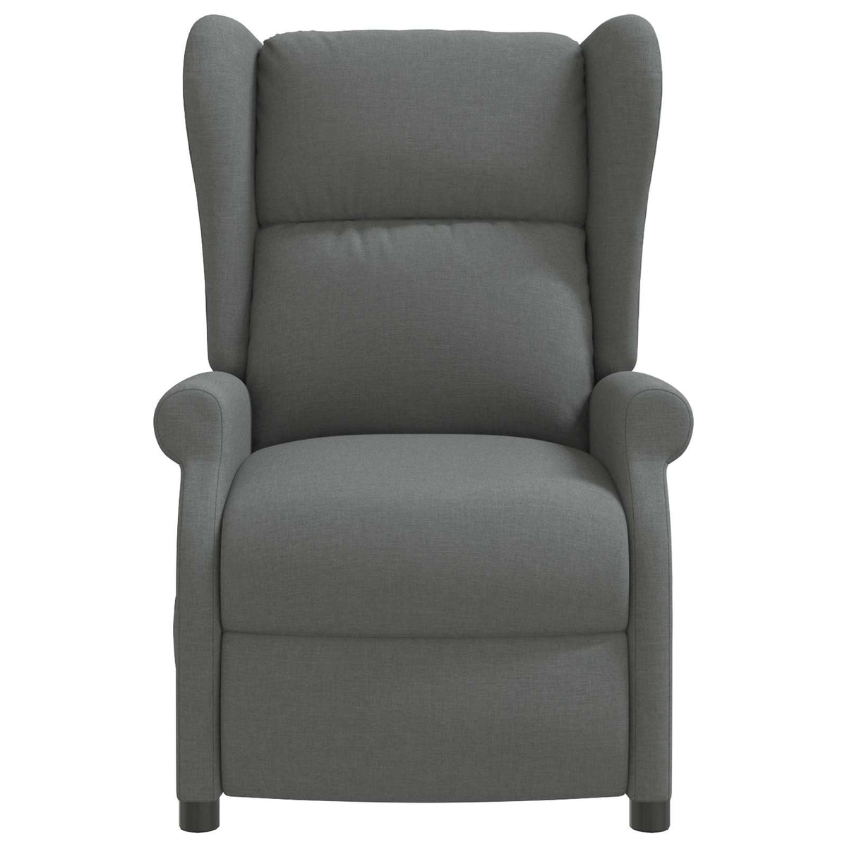 Wing Back elektrischer Massagesessel Dunkelgrau Stoff