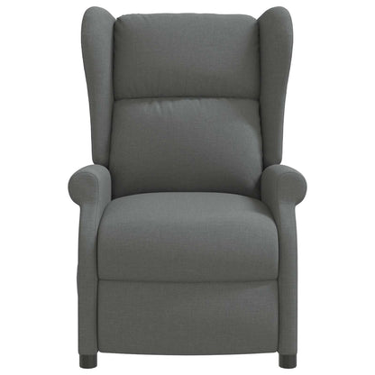 Wing Back elektrischer Massagesessel Dunkelgrau Stoff
