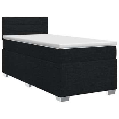 Boxspringbett mit Matratze Schwarz 90 x 190 cm Stoff