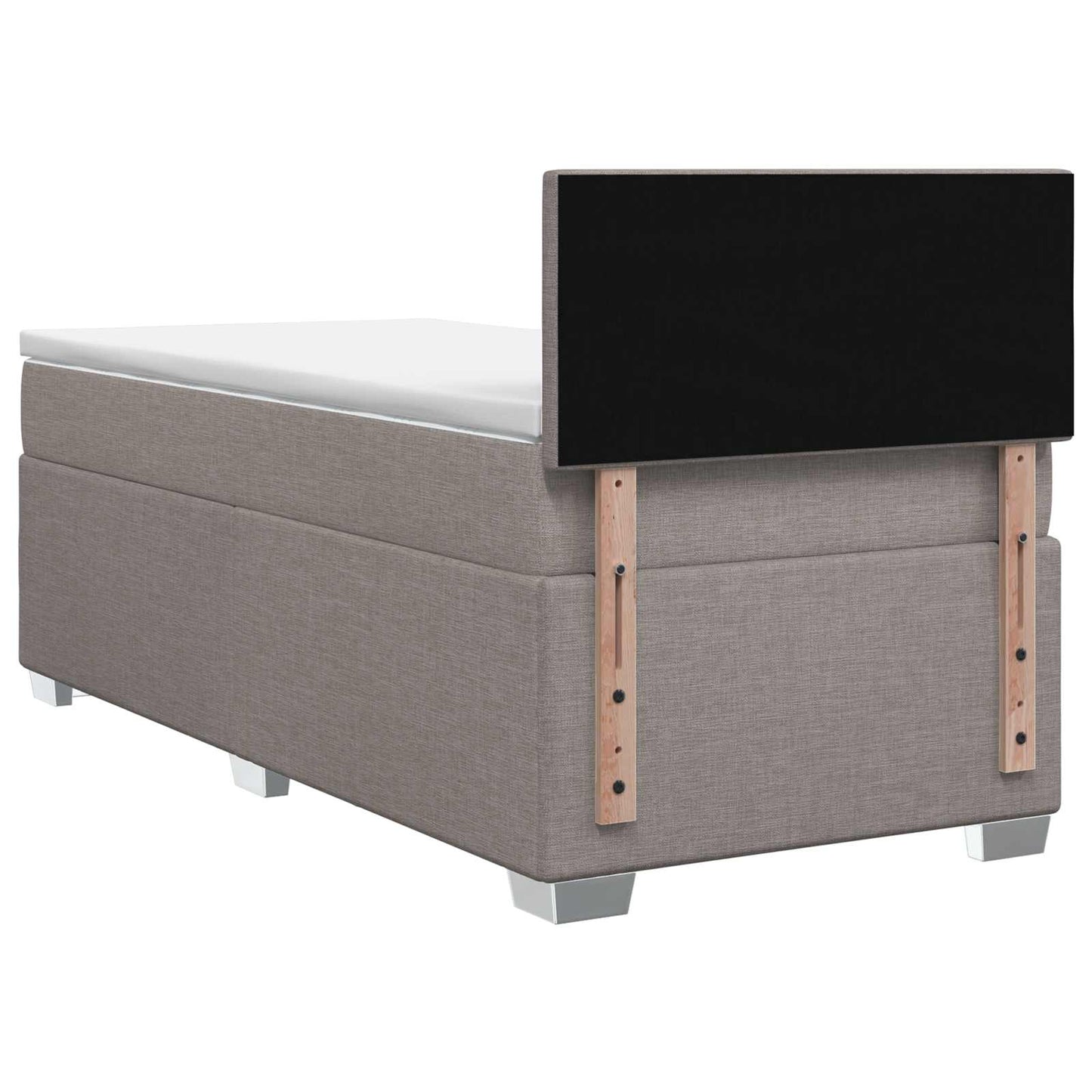 Boxspringbett mit Matratze mit Kopfteil Taupe 90 x 200 cm Stoff