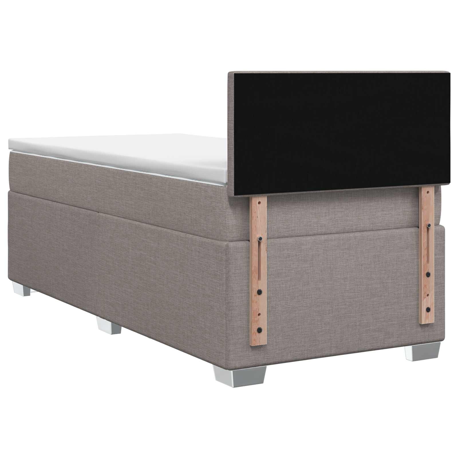 Boxspringbett mit Matratze mit Kopfteil Taupe 90 x 200 cm Stoff