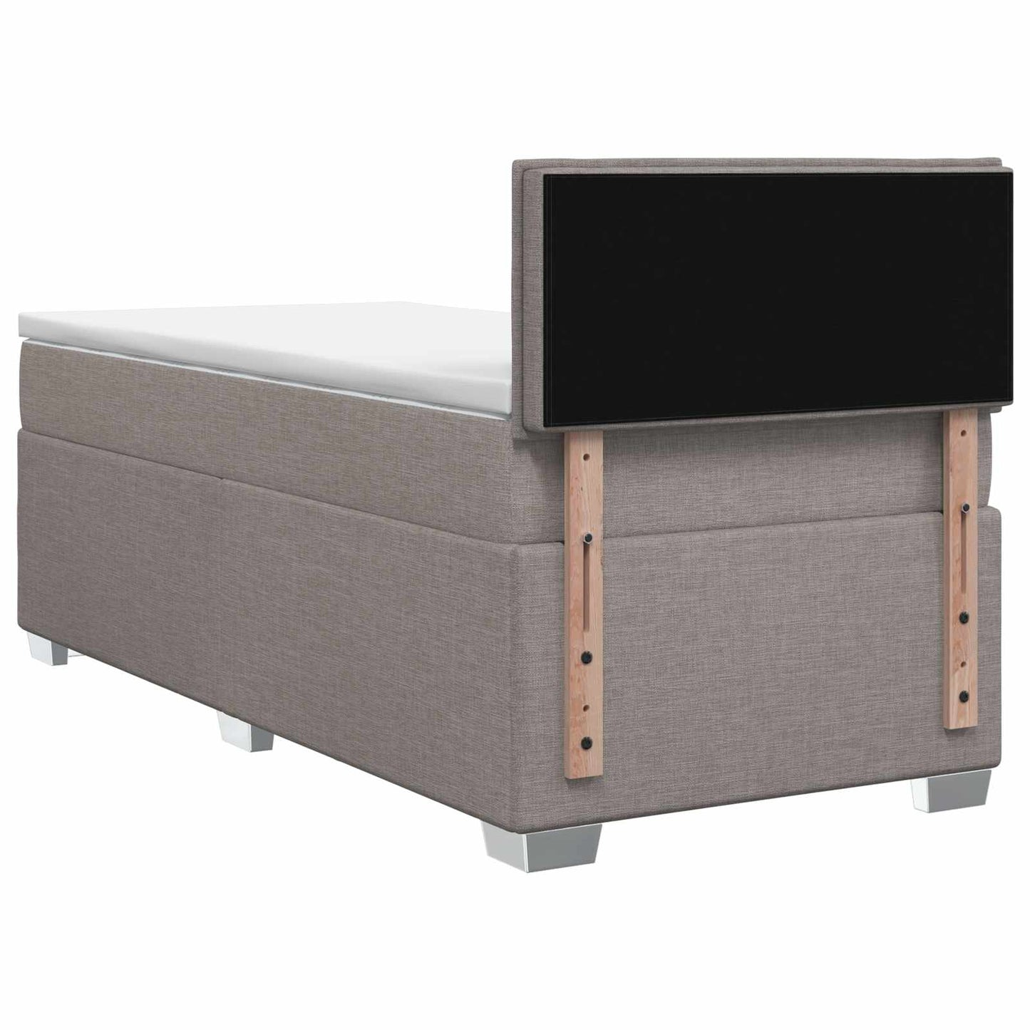 Boxspringbett mit Matratze mit Kopfteil Taupe 90 x 200 cm Stoff