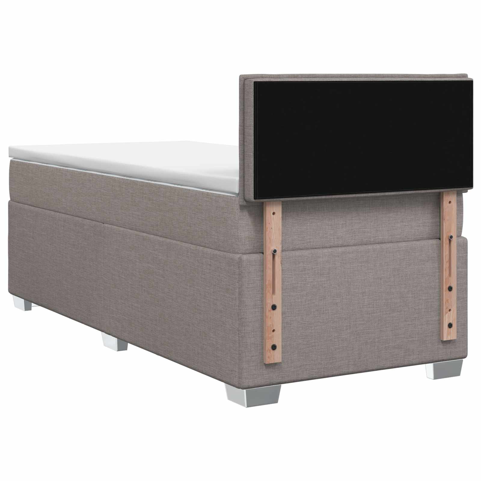 Boxspringbett mit Matratze mit Kopfteil Taupe 90 x 200 cm Stoff