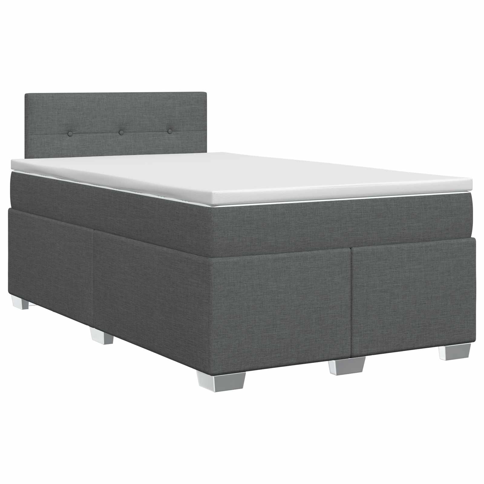 Boxspringbett mit Matratze Dunkelgrau 120 x 190 cm Stoff
