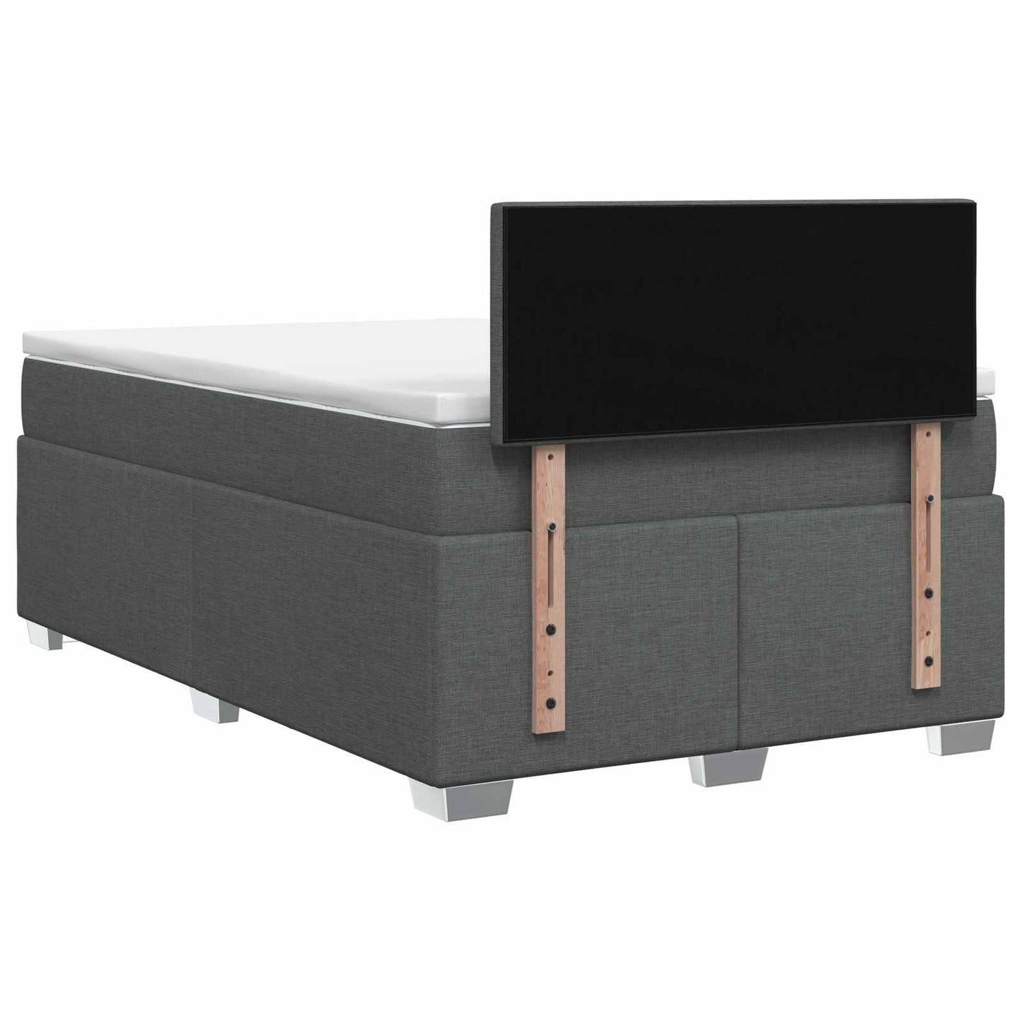 Boxspringbett mit Matratze Dunkelgrau 120 x 190 cm Stoff
