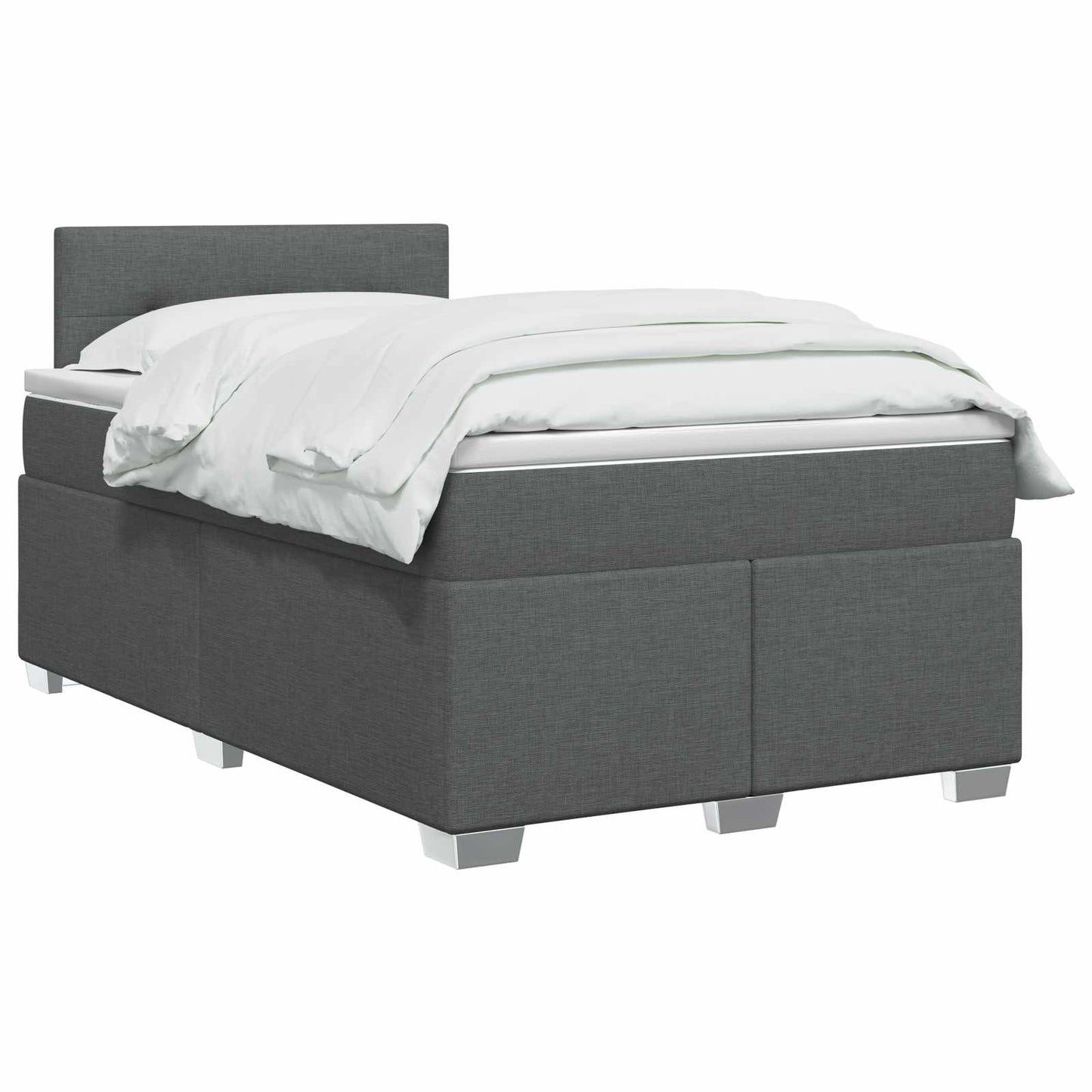 Boxspringbett mit Matratze Dunkelgrau 120 x 190 cm Stoff