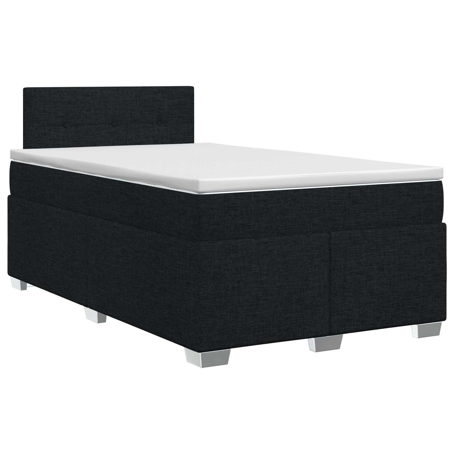 Boxspringbett mit Matratze Schwarz 120 x 190 cm Stoff