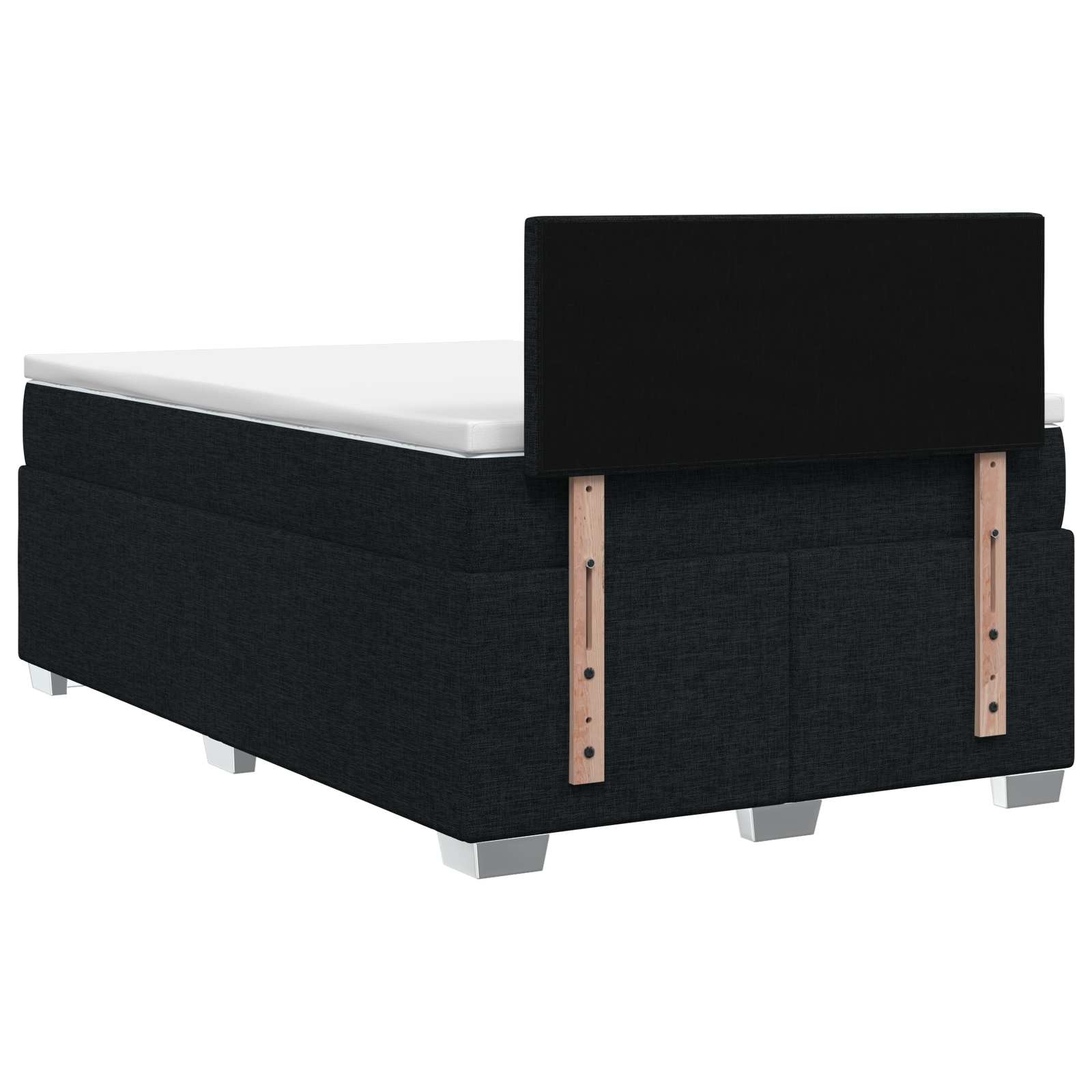 Boxspringbett mit Matratze Schwarz 120 x 190 cm Stoff