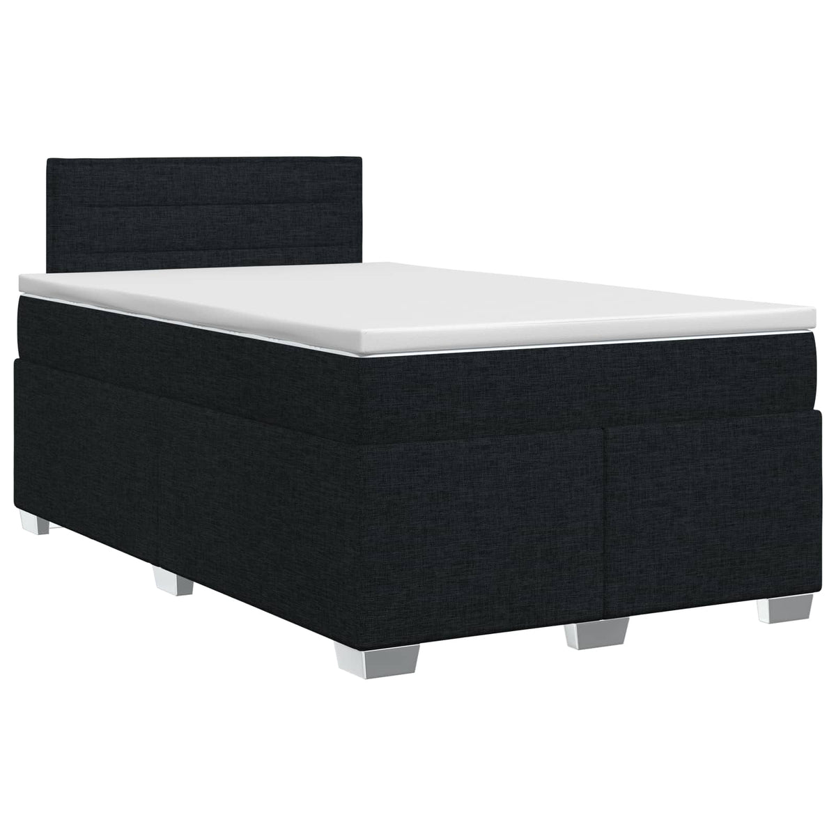 Boxspringbett mit Matratze Schwarz 120 x 200 cm Stoff