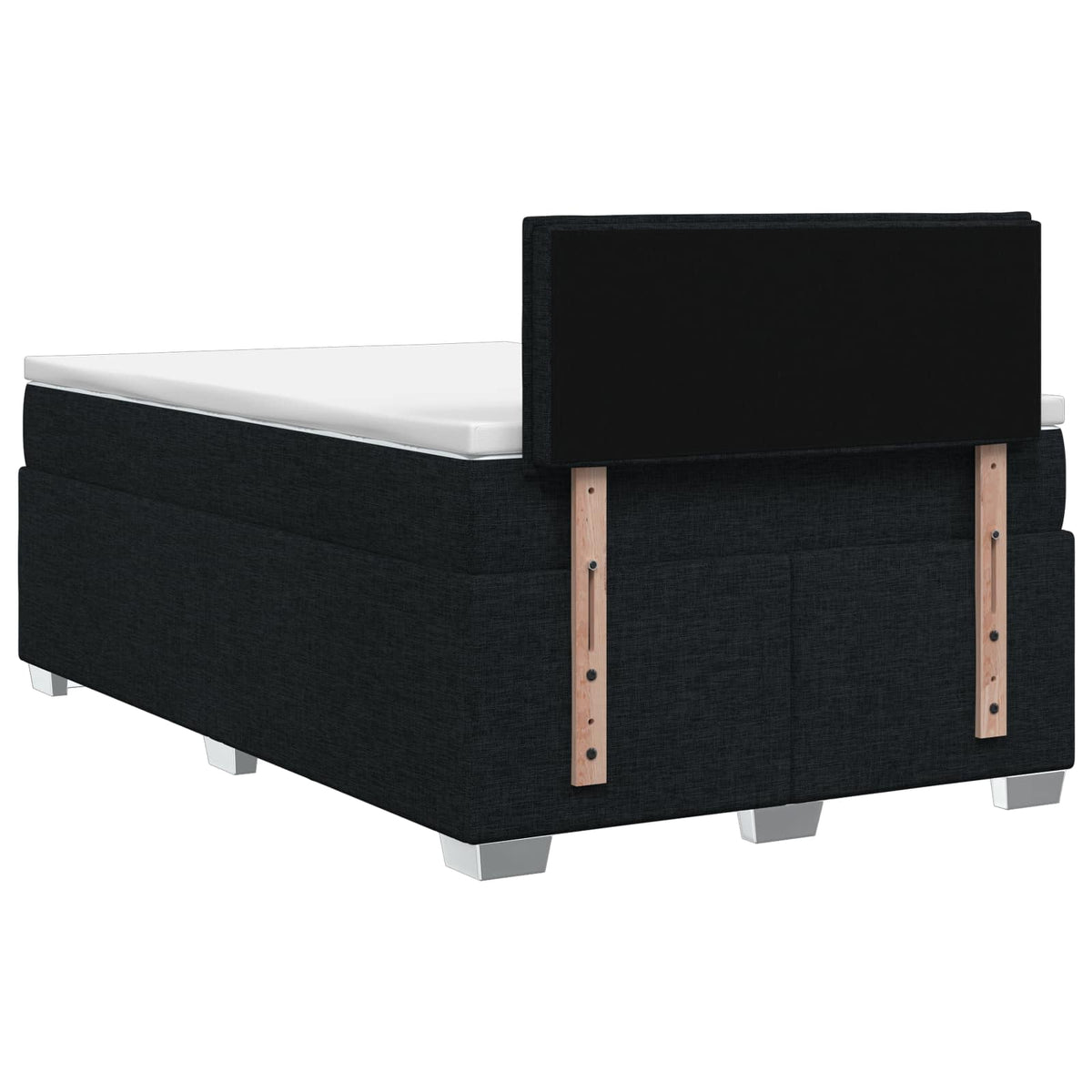 Boxspringbett mit Matratze Schwarz 120 x 200 cm Stoff