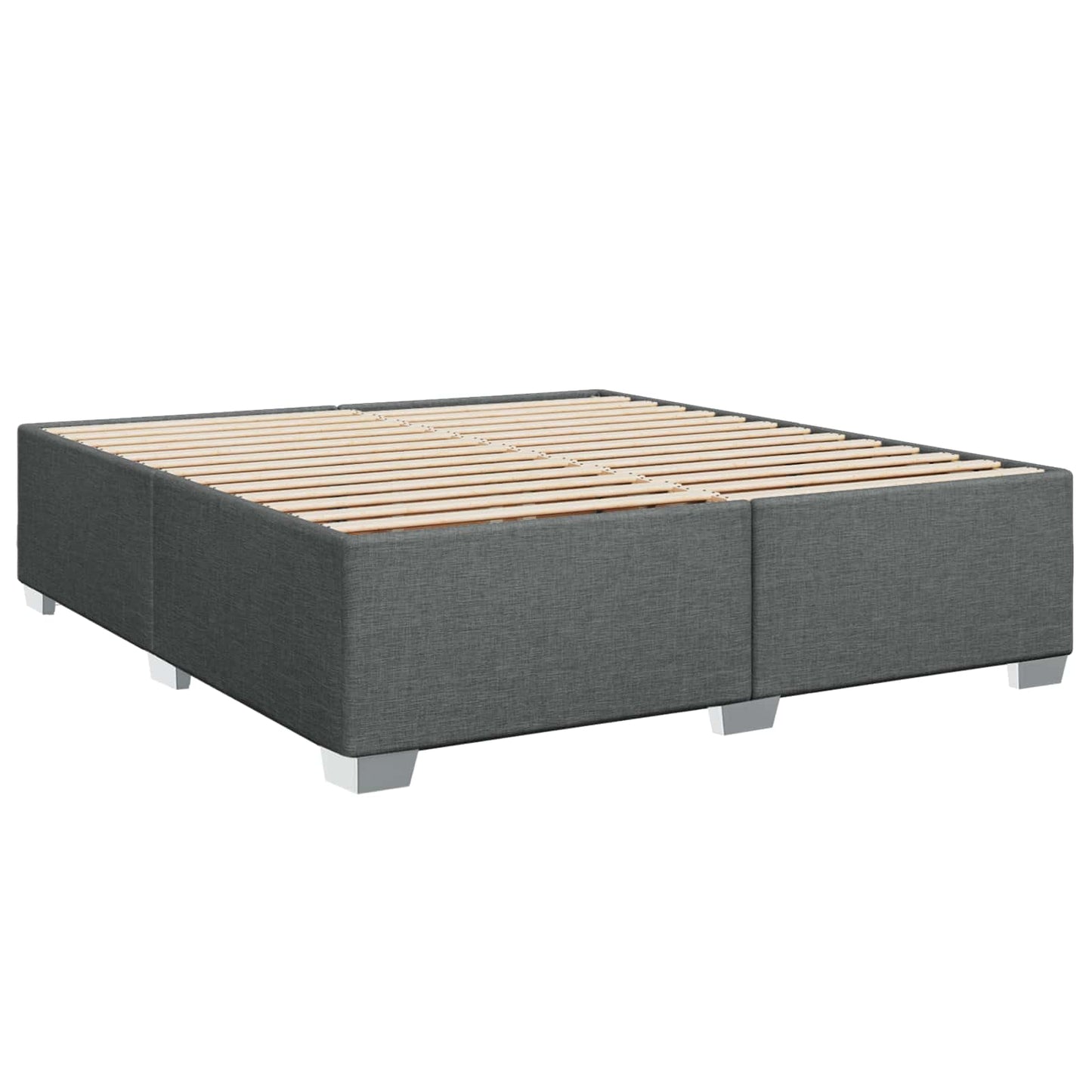 Boxspringbett mit Matratze Dunkelgrau 140 x 190 cm Stoff