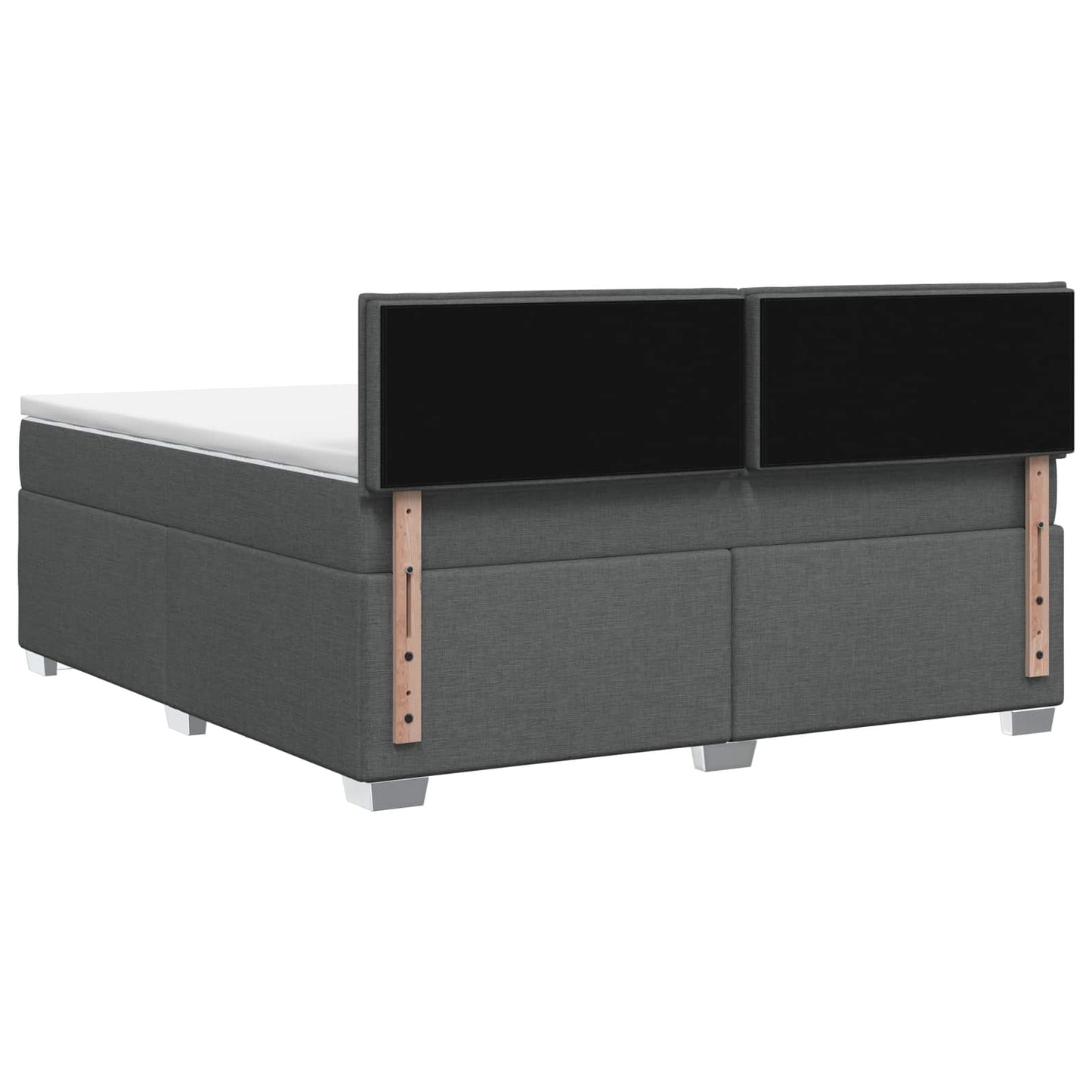 Boxspringbett mit Matratze Dunkelgrau 140 x 190 cm Stoff