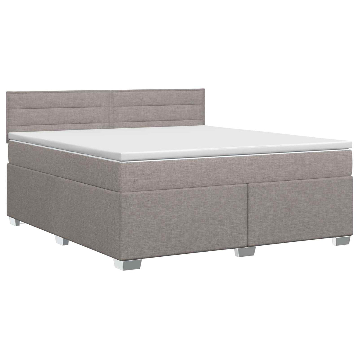 Boxspringbett mit Matratze Taupe 140 x 190 cm Stoff