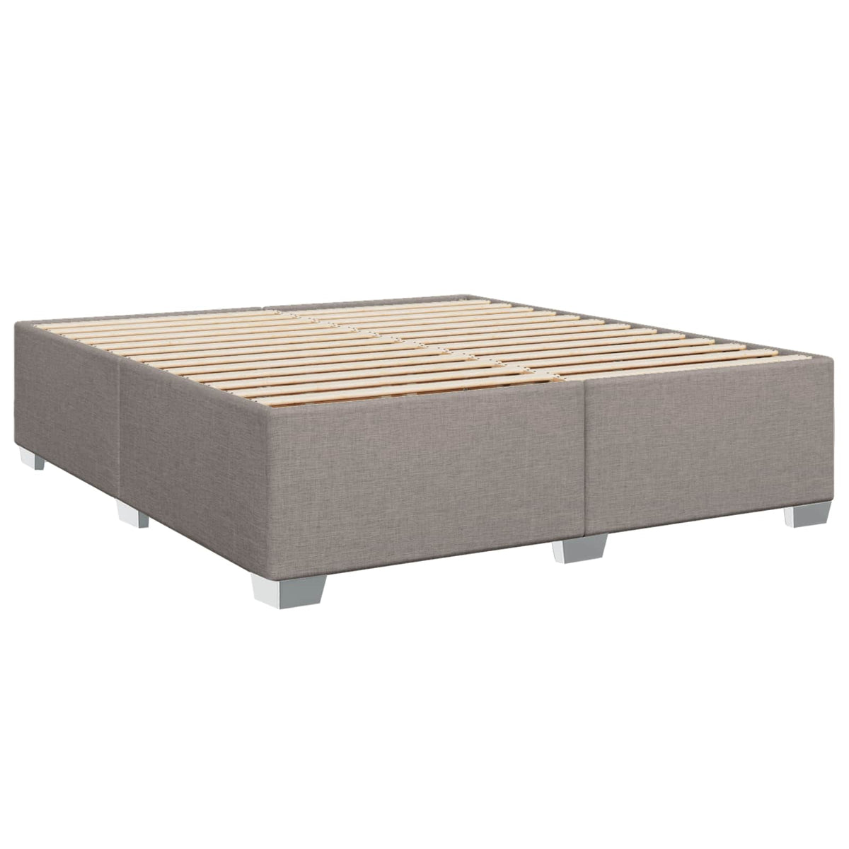 Boxspringbett mit Matratze Taupe 140 x 190 cm Stoff