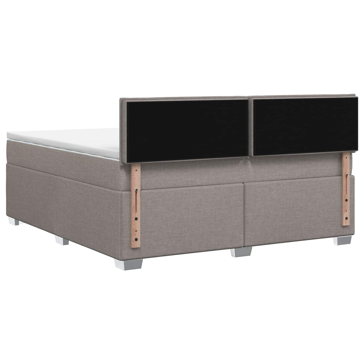 Boxspringbett mit Matratze Taupe 140 x 190 cm Stoff
