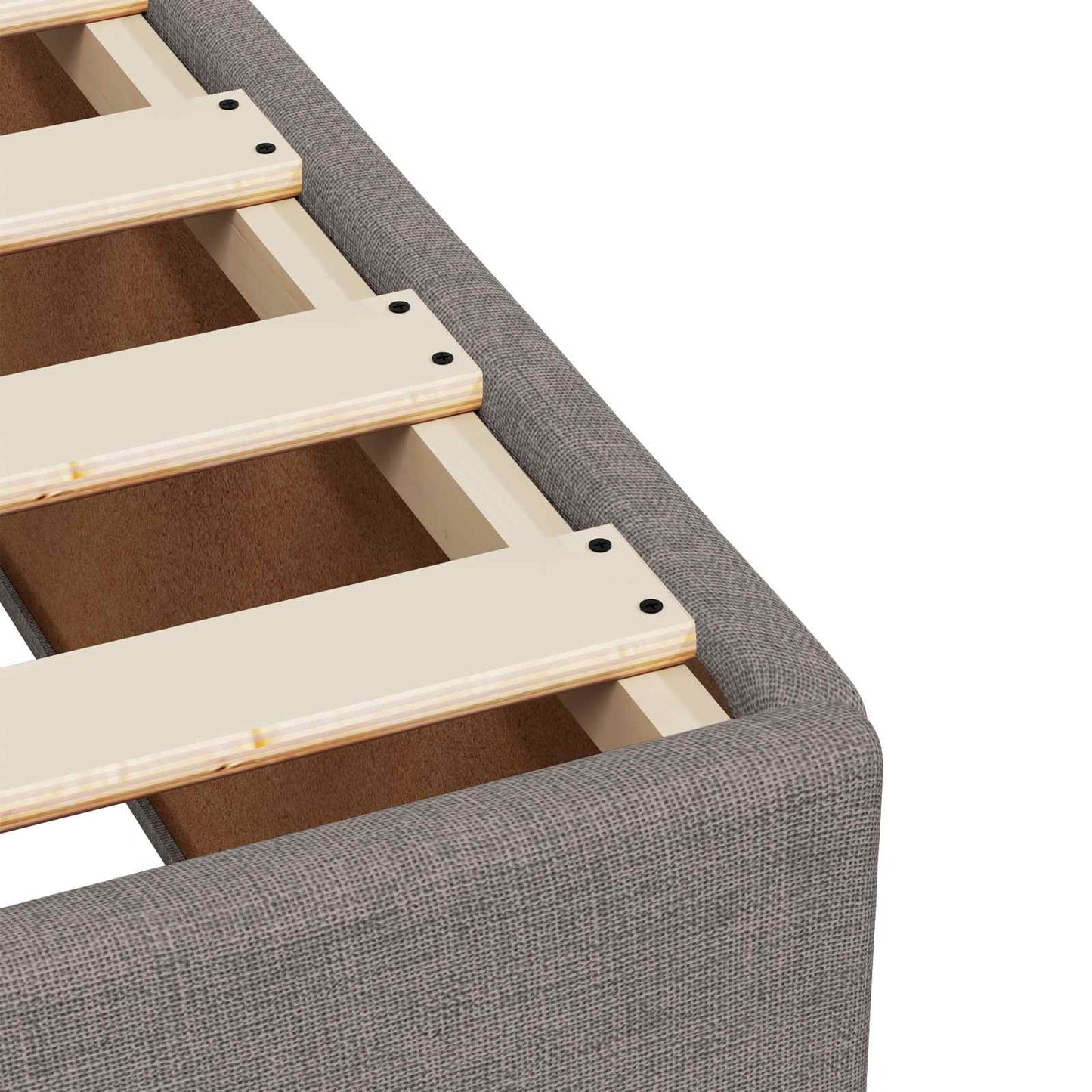 Boxspringbett mit Matratze Taupe 140 x 190 cm Stoff