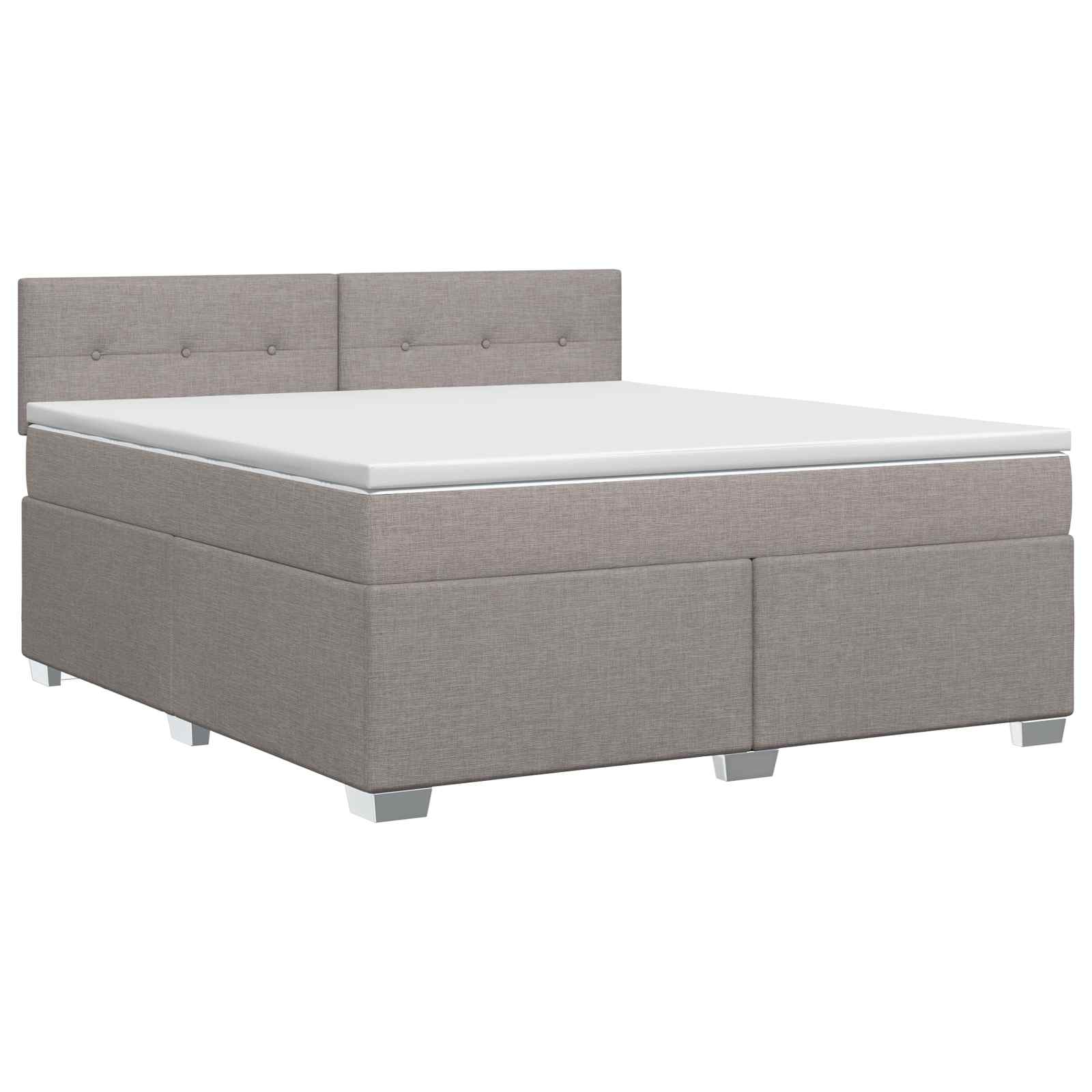 Boxspringbett mit Matratze Taupe 140 x 190 cm Stoff