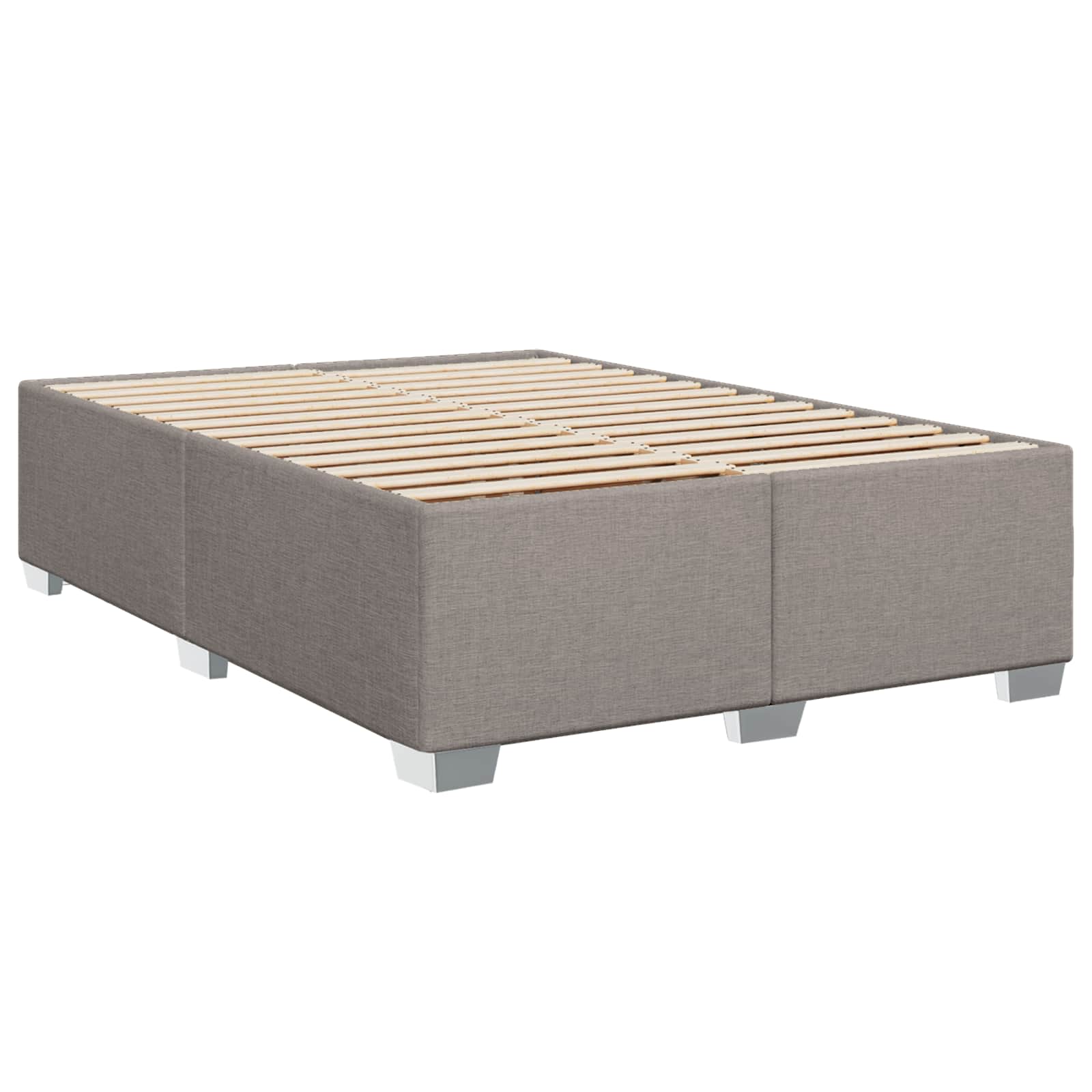 Boxspringbett mit Matratze Taupe 140 x 190 cm Stoff