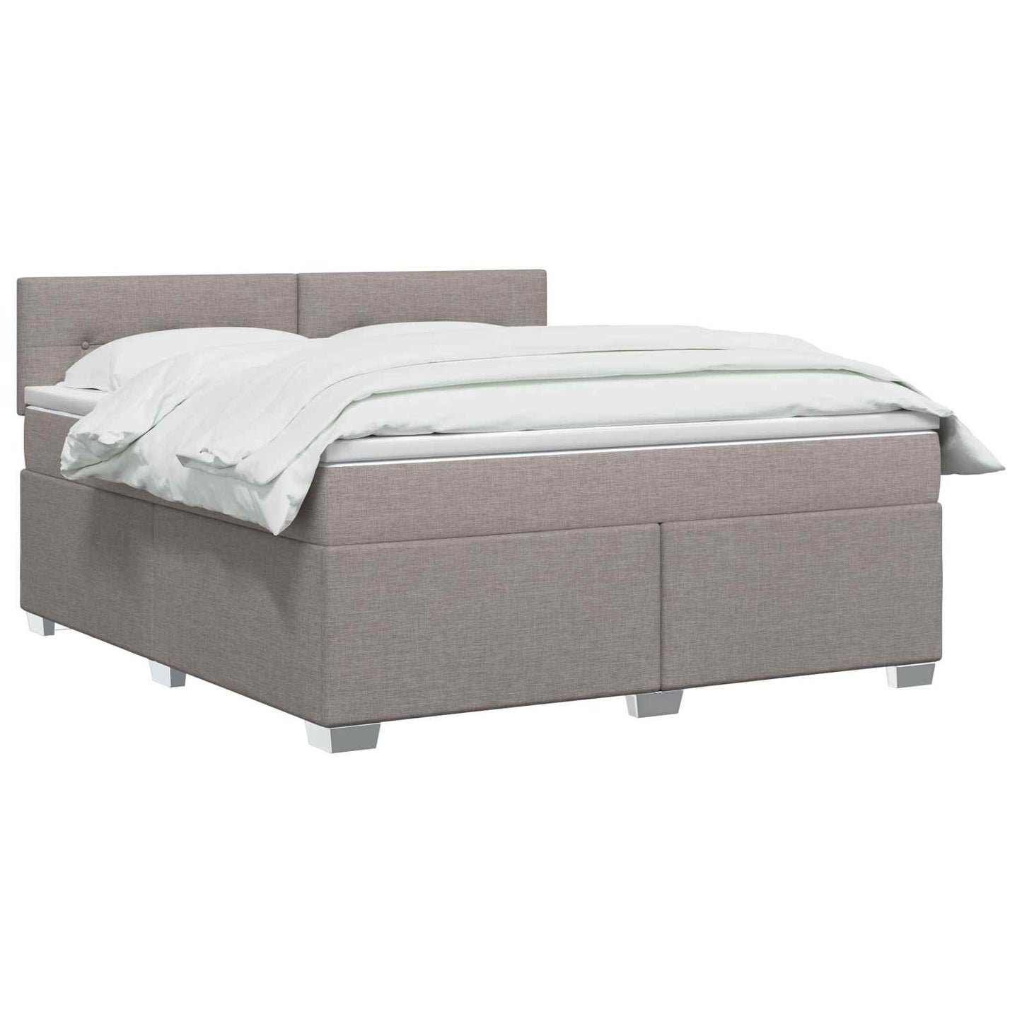 Boxspringbett mit Matratze Taupe 140 x 190 cm Stoff