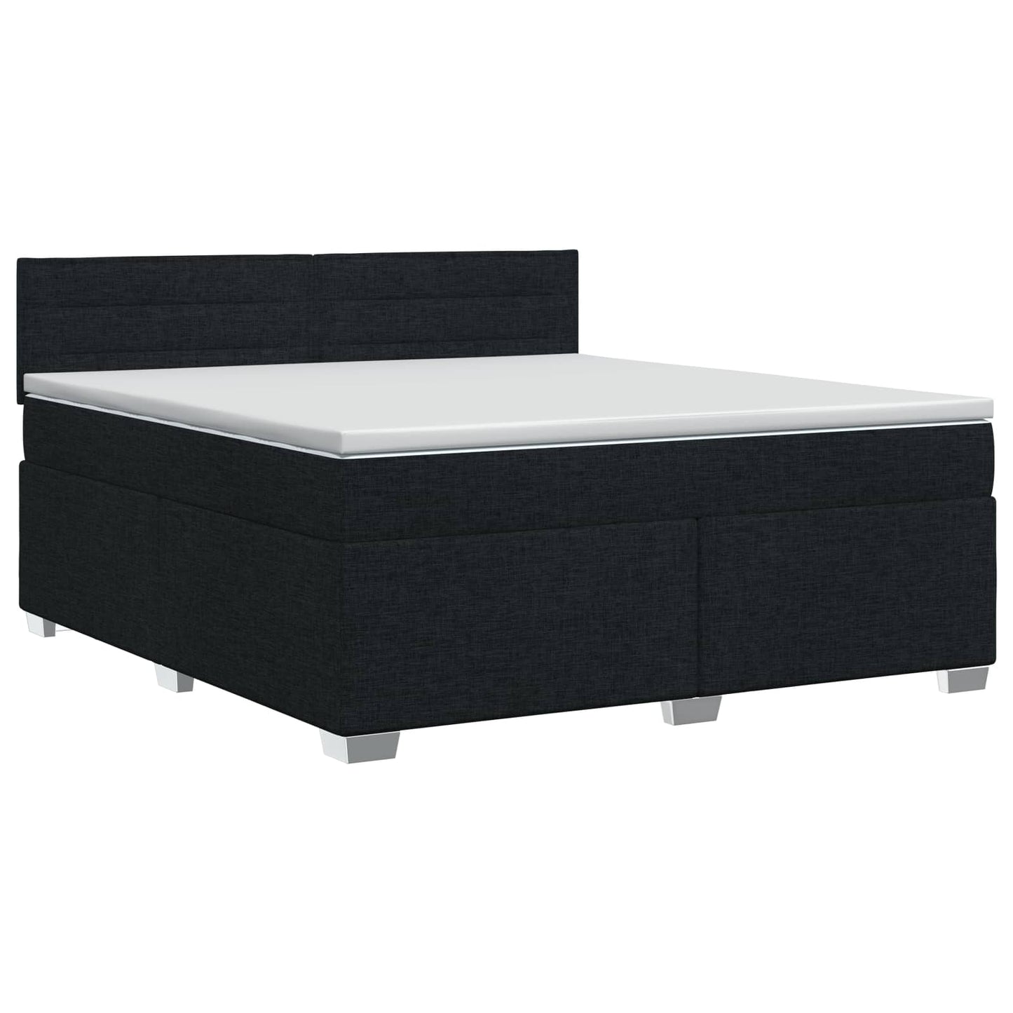 Boxspringbett mit Matratze Schwarz 140 x 200 cm Stoff