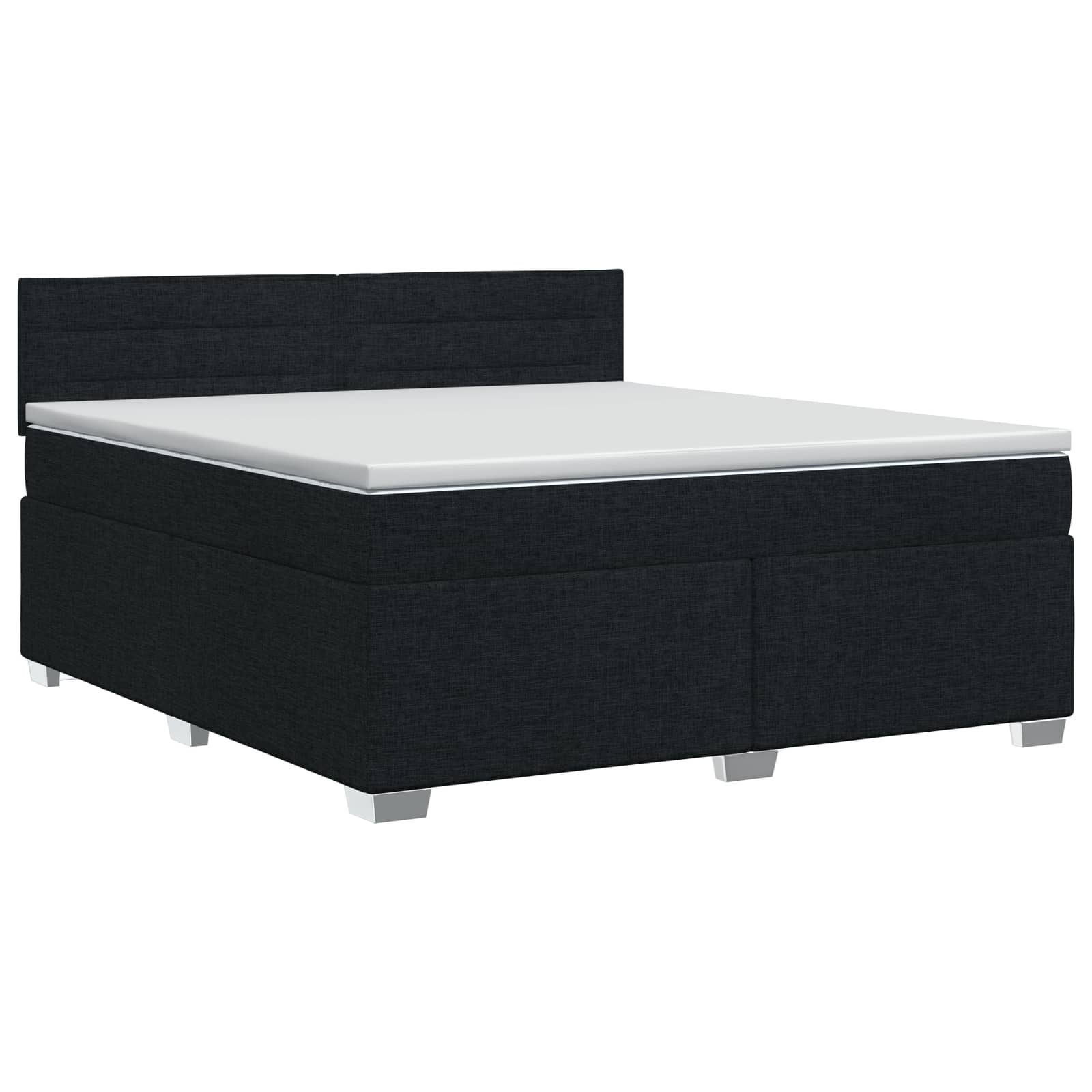 Boxspringbett mit Matratze Schwarz 140 x 200 cm Stoff