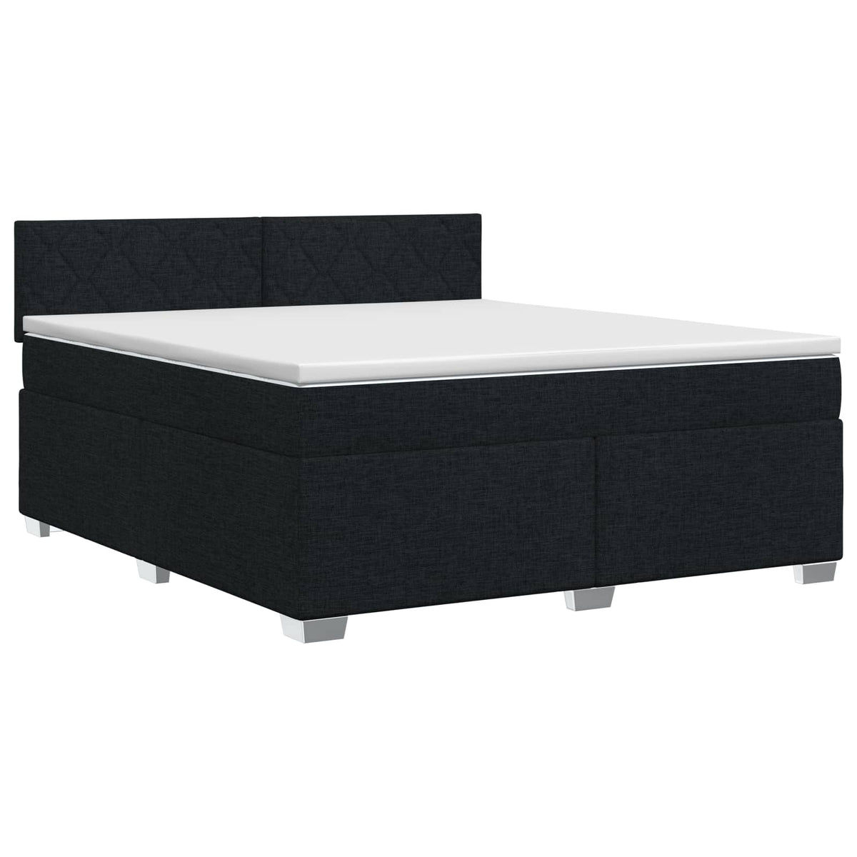 Boxspringbett mit Matratze Schwarz 140 x 200 cm Stoff