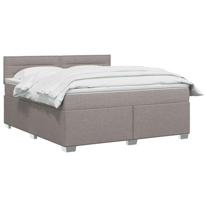Boxspringbett mit Matratze Taupe 180 x 200 cm Stoff