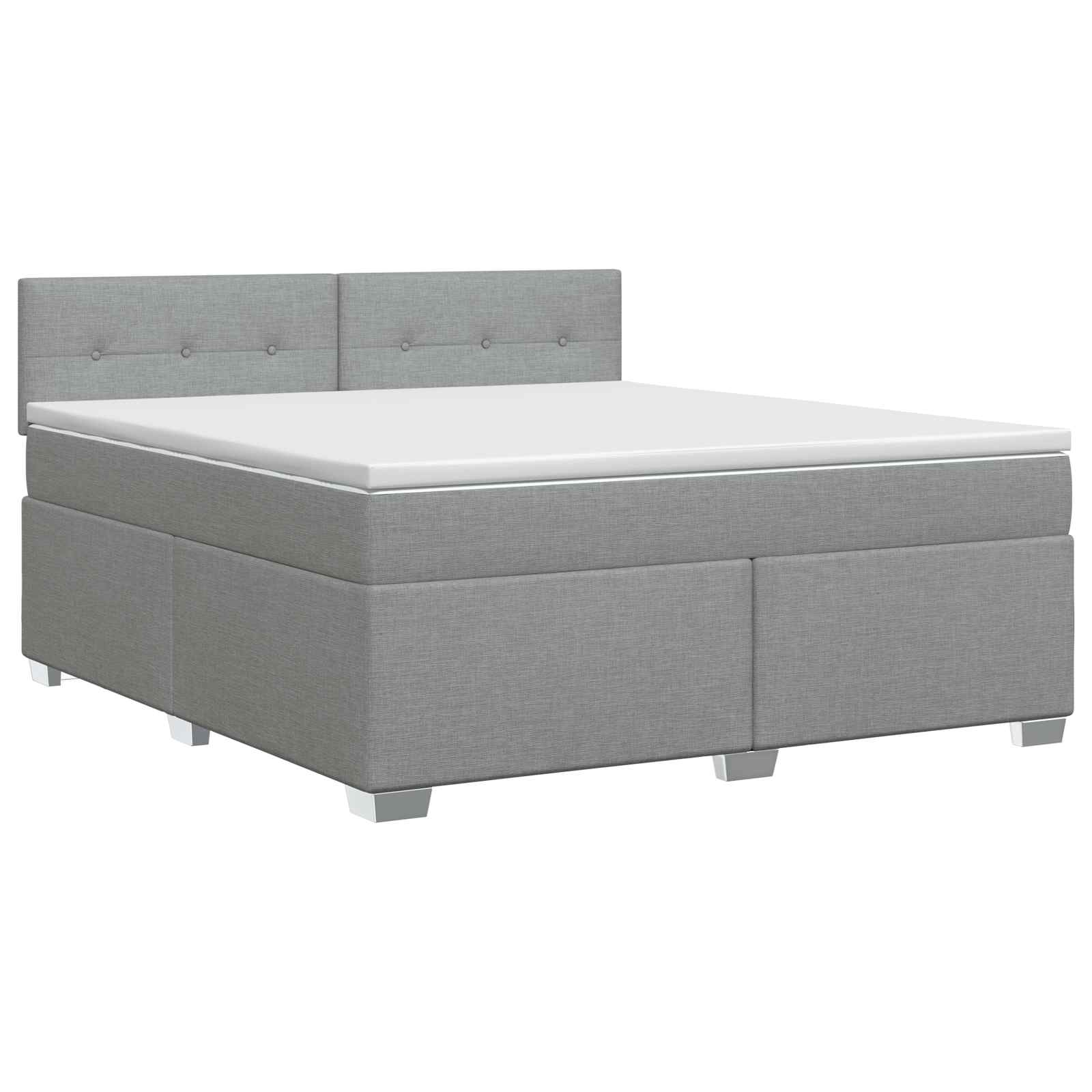 Boxspringbett mit Matratze Hellgrau 180 x 200 cm Stoff