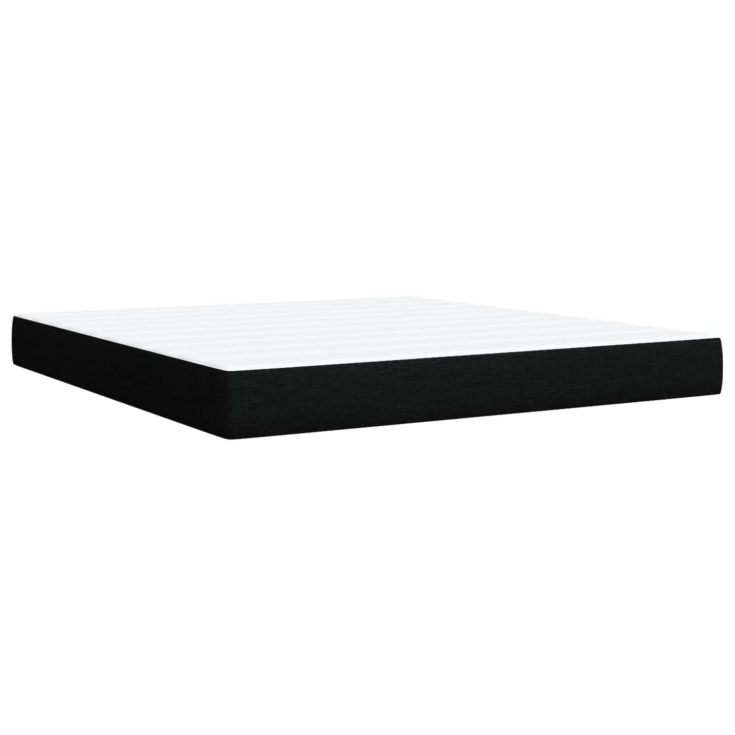 Boxspringbett mit Matratze Schwarz 180 x 200 cm Stoff