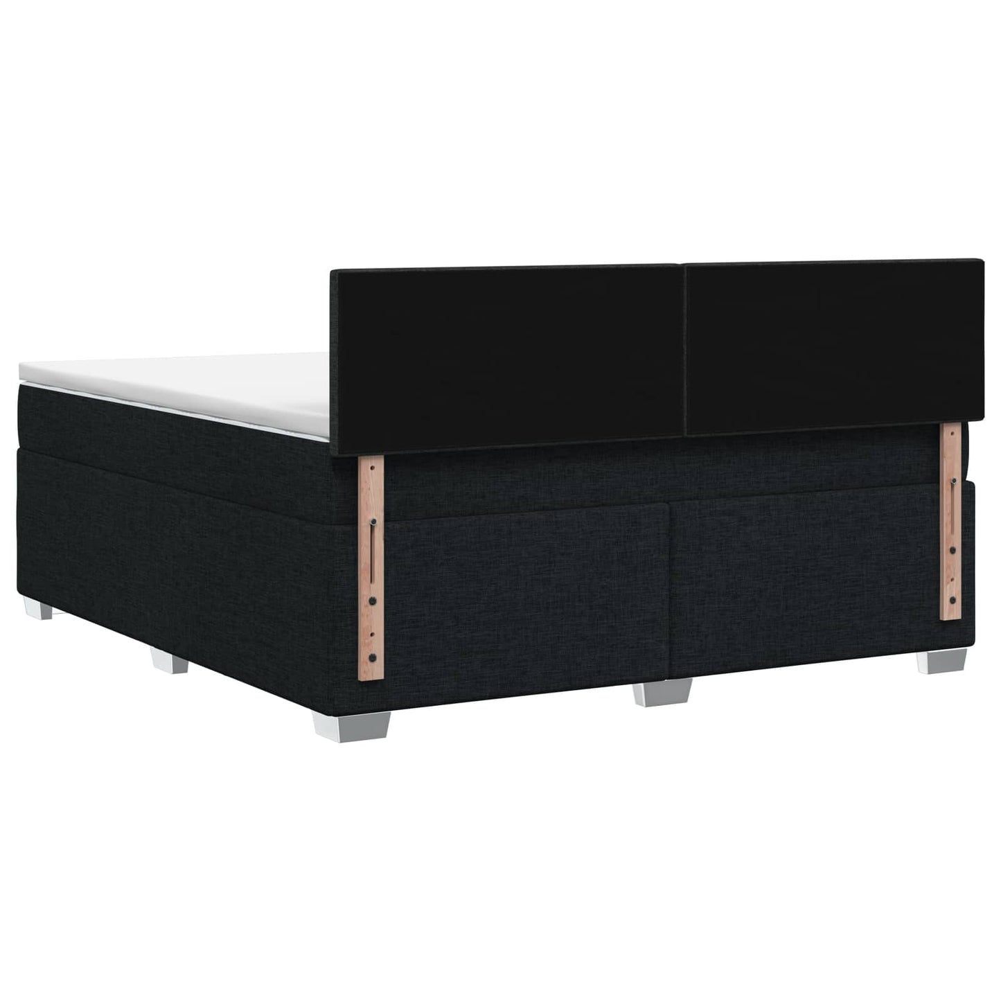 Boxspringbett mit Matratze Schwarz 180 x 200 cm Stoff