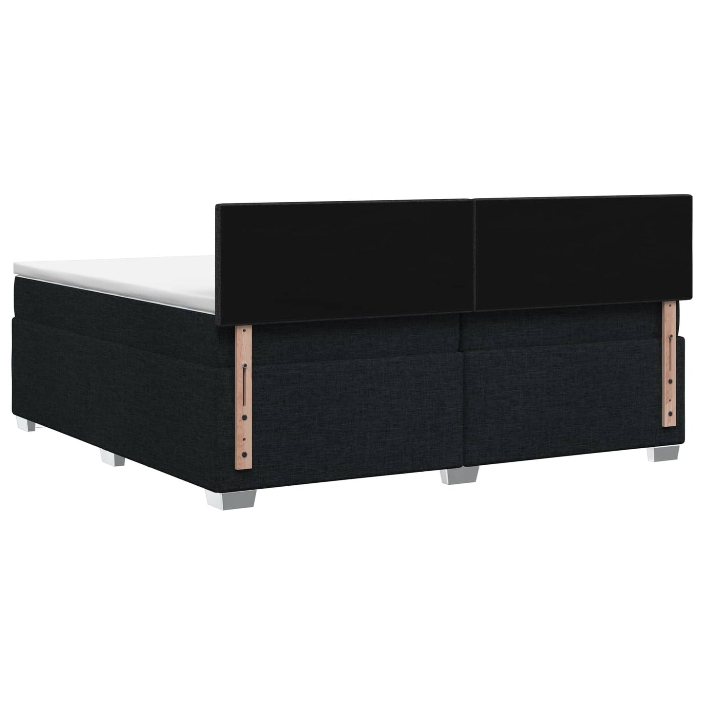 Boxspringbett mit Matratze Schwarz 200 x 200 cm Stoff