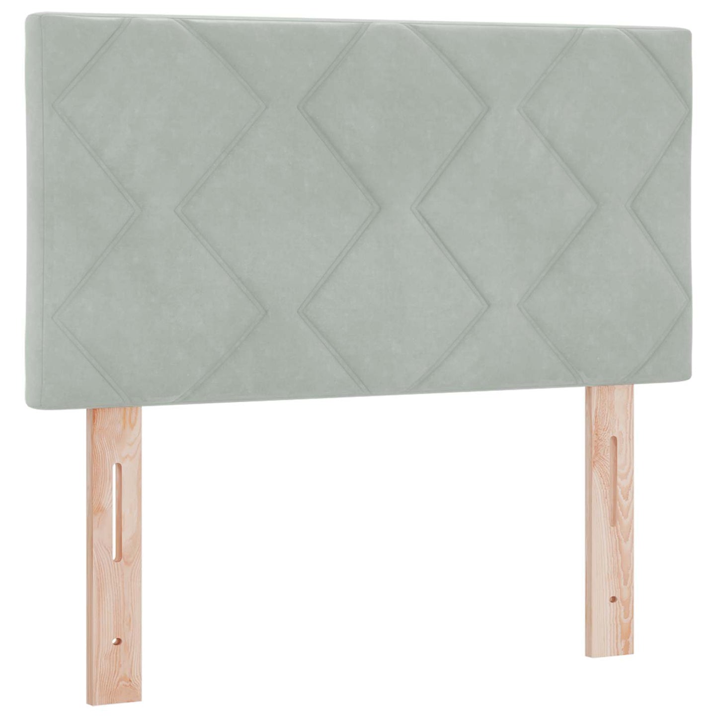 Boxspringbett mit Matratze Hellgrau 80 x 200 cm Samt