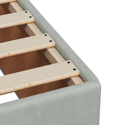 Boxspringbett mit Matratze Hellgrau 120 x 200 cm Samt