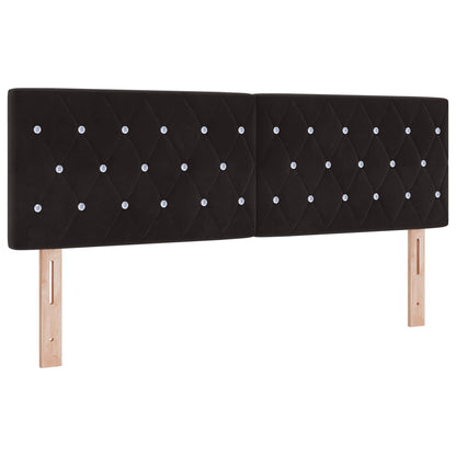 Boxspringbett mit Matratze Schwarz 140 x 200 cm Samt