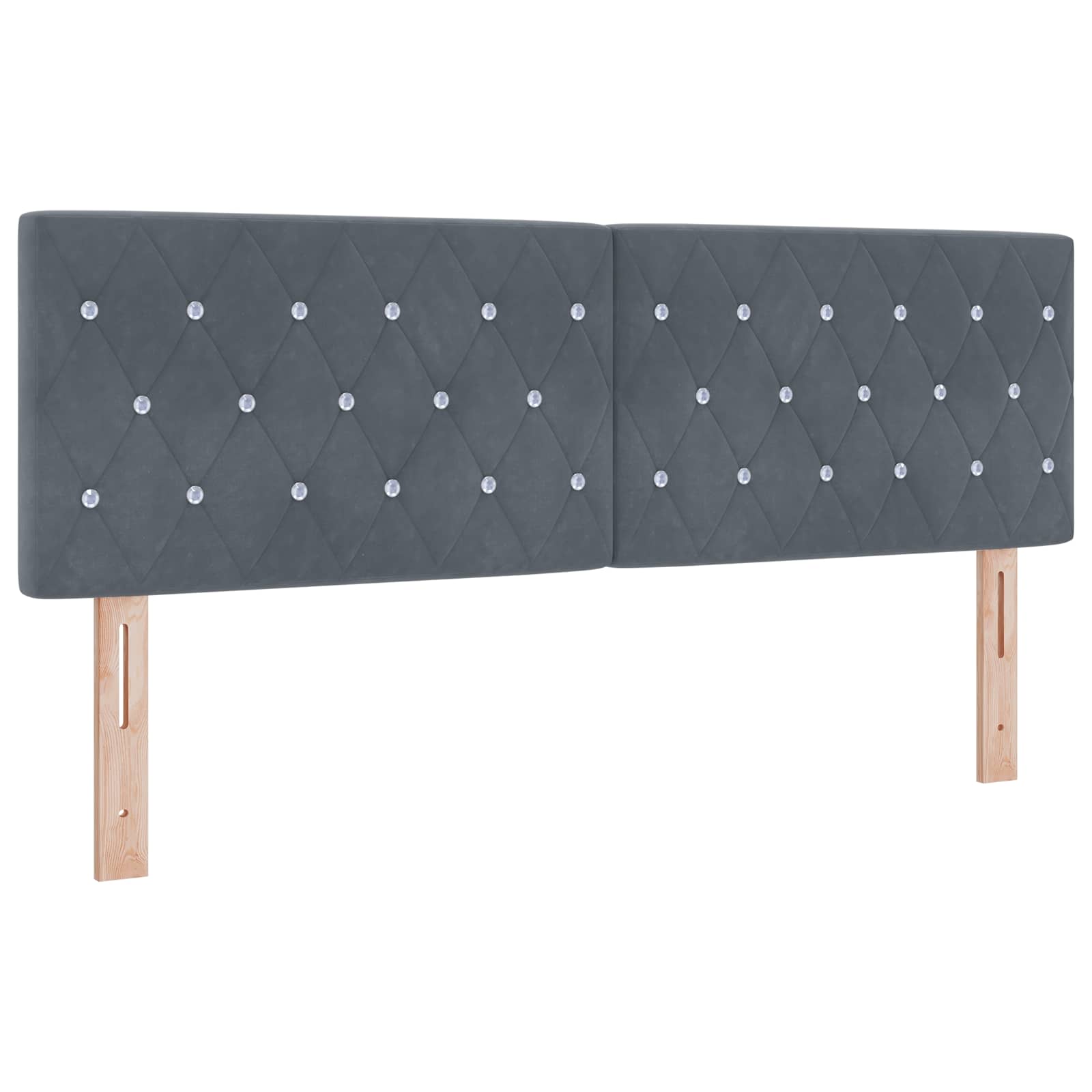 Boxspringbett mit Matratze Dunkelgrau 160 x 200 cm Samt