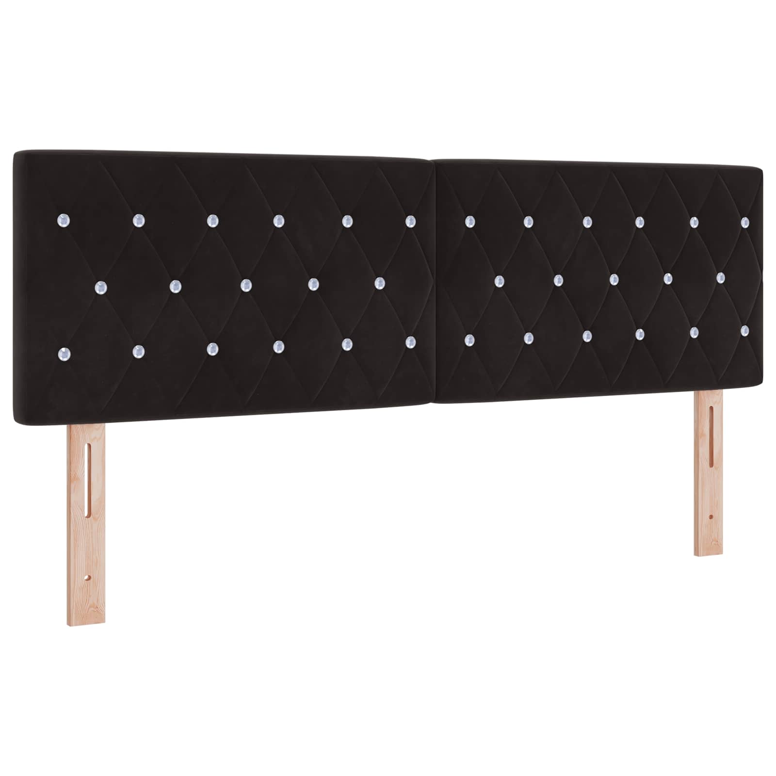 Boxspringbett mit Matratze Schwarz 160 x 200 cm Samt