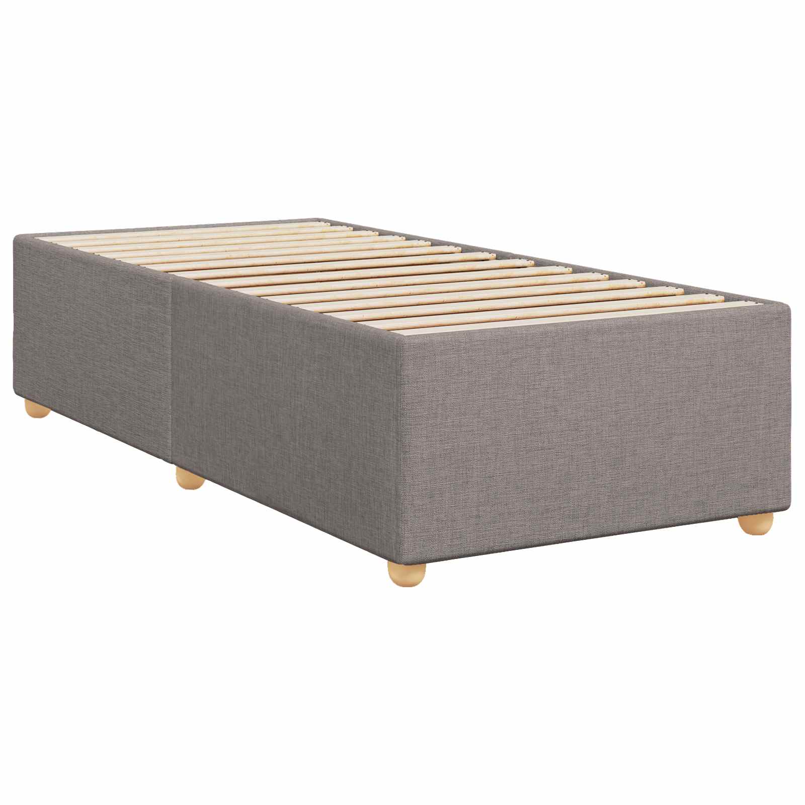 Boxspringbett mit Matratze mit Kopfteil Taupe 90 x 190 cm Stoff