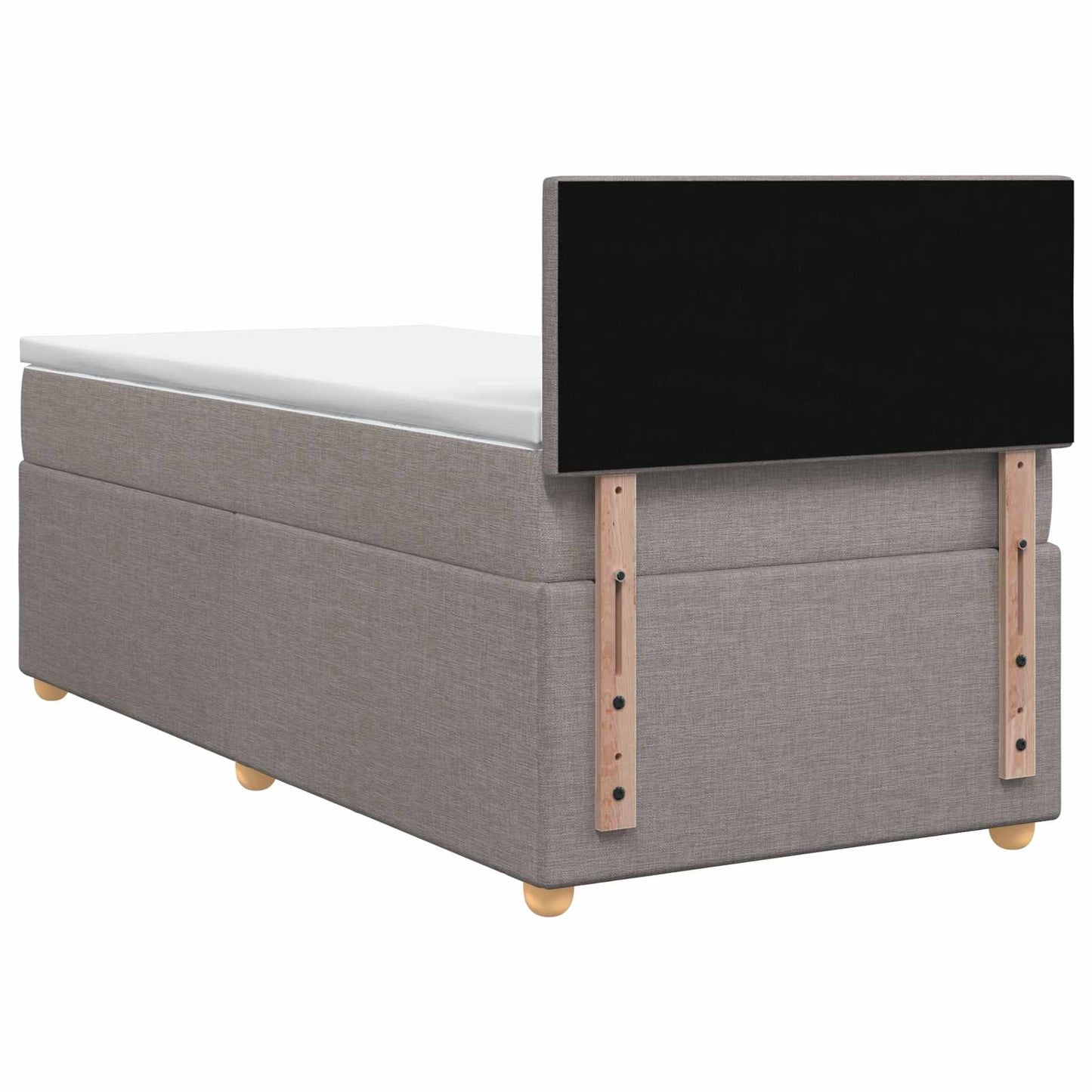 Boxspringbett mit Matratze mit Kopfteil Taupe 90 x 190 cm Stoff