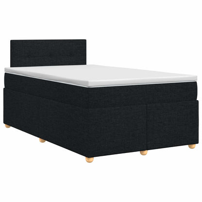 Boxspringbett mit Matratze Schwarz 120 x 190 cm Stoff